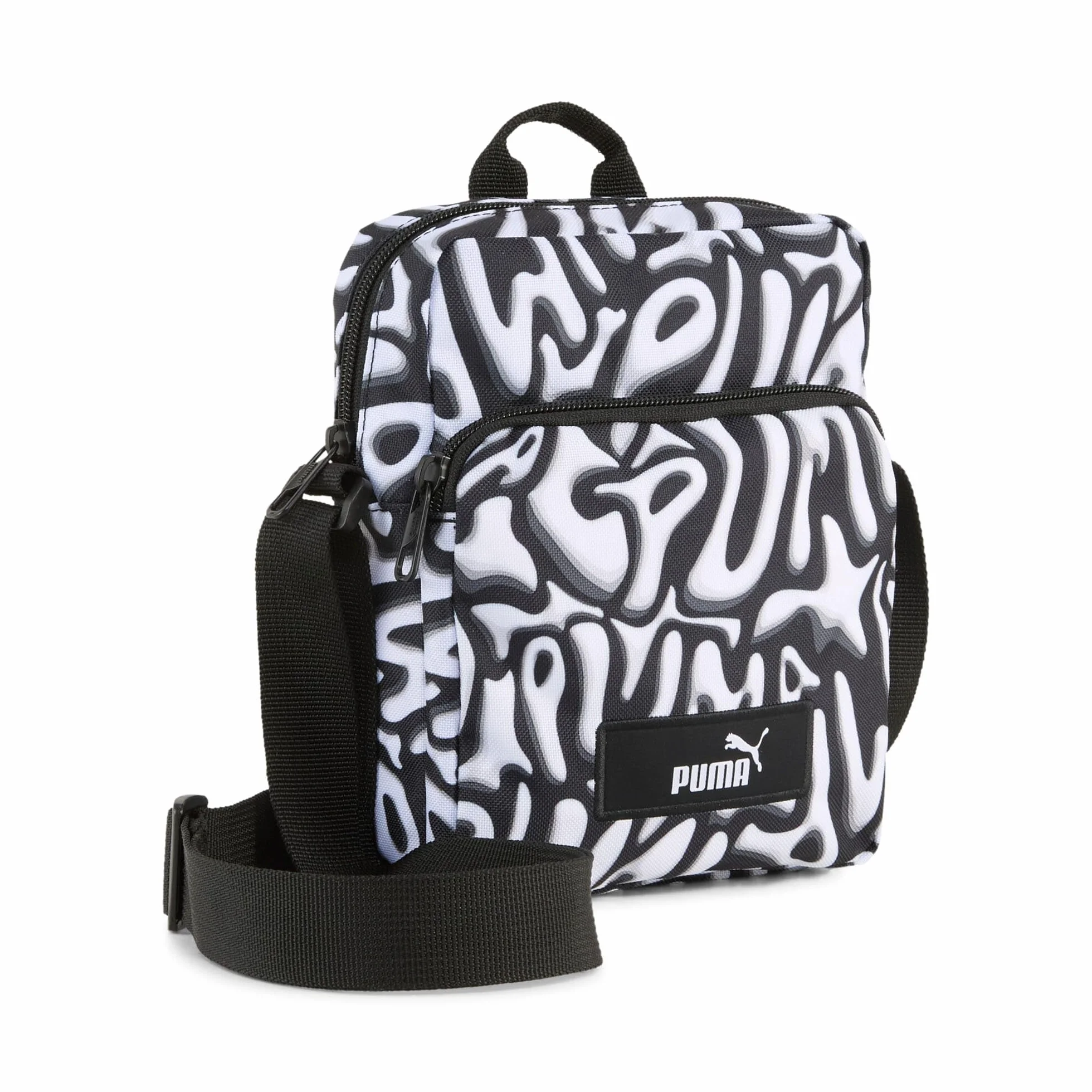 Puma PUMA ACADEMY AOP - Bolso portátil PUMA Black-Gra para PUMA Black-Grafiti AOP, talla única, PUMA Black-Grafiti AOP, One Size, bolso de mano