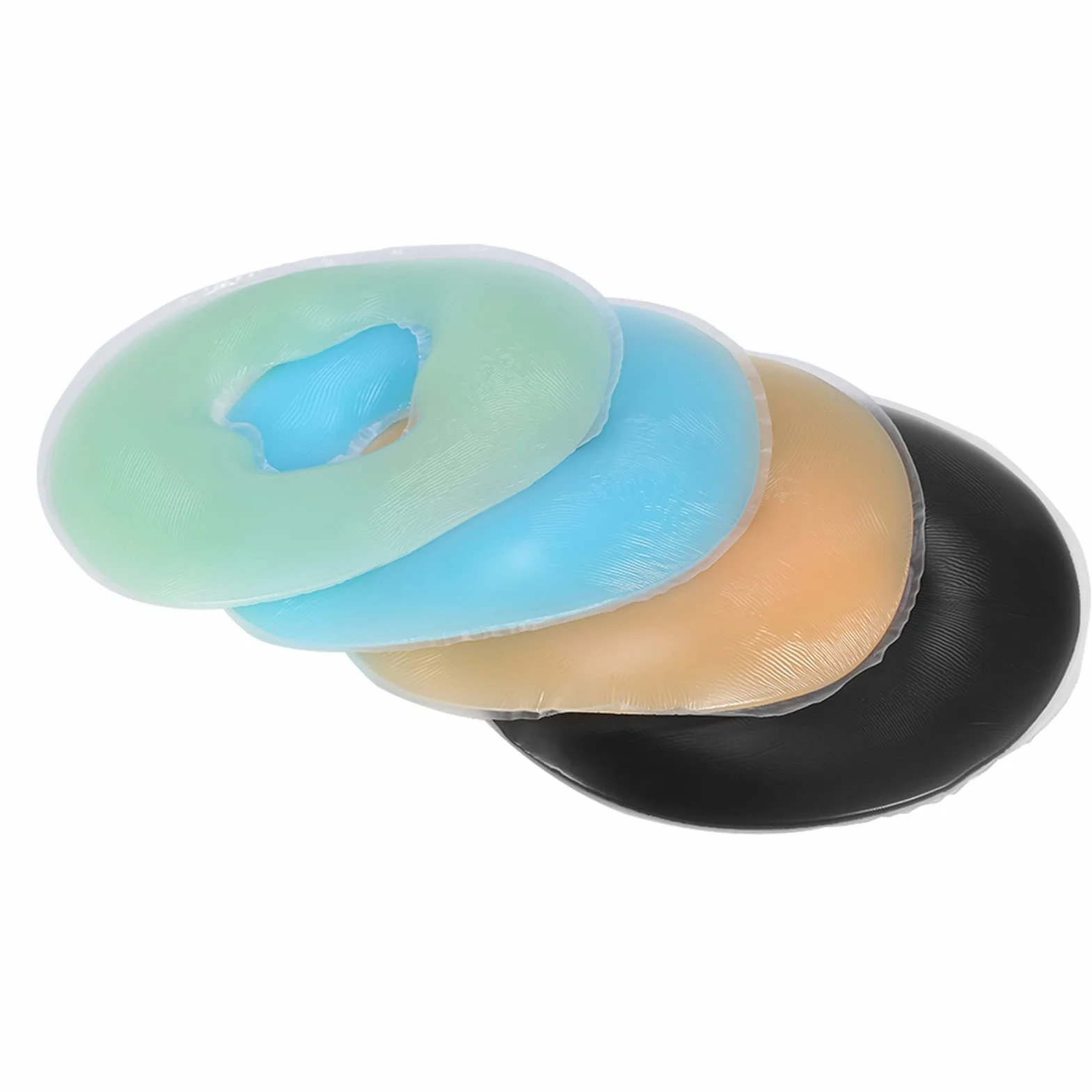 Cojín de gel de silicona para masaje facial reutilizable 4 colores cuidado de la piel