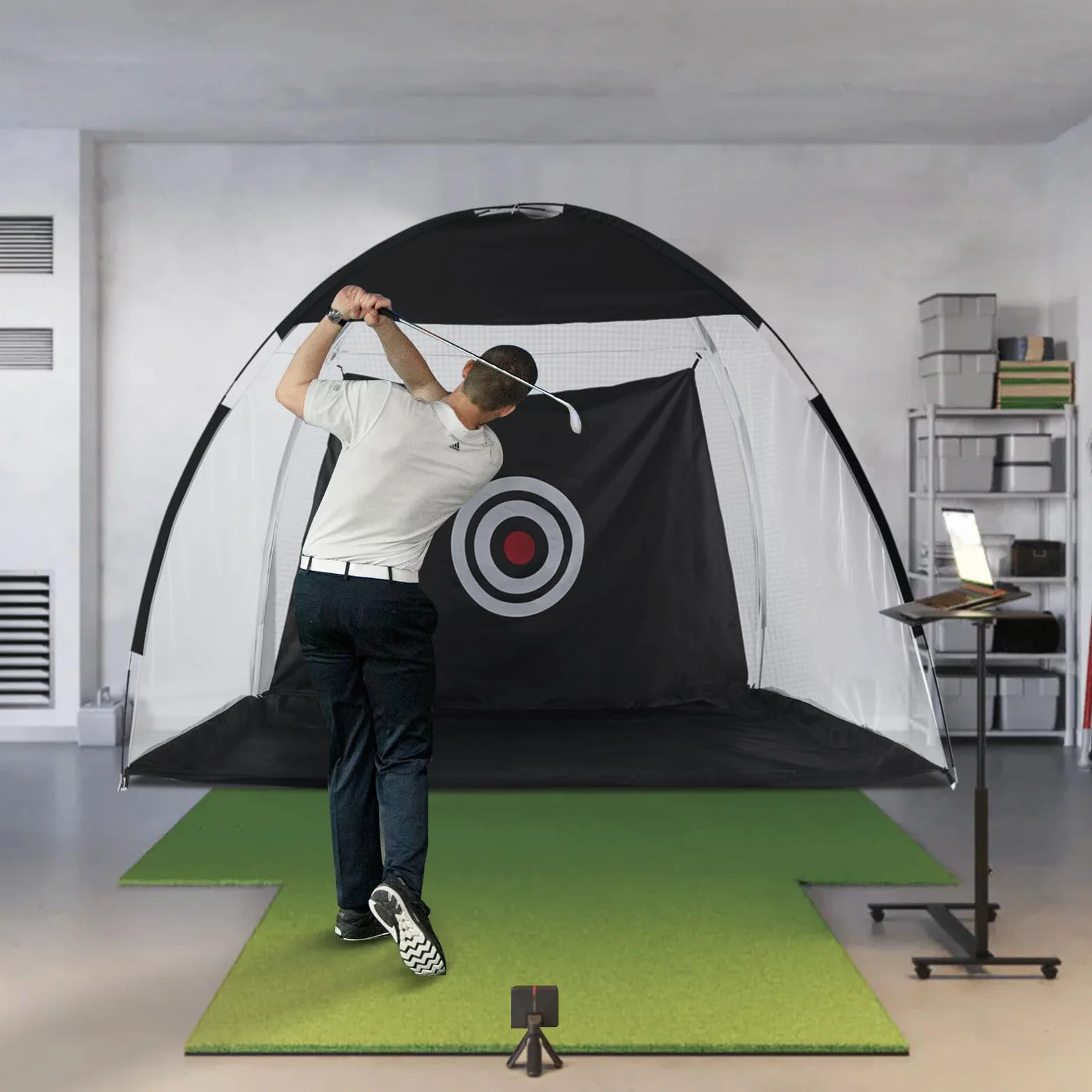 TUKAILAi Red de golf plegable de 10 x 7 pies, red de golf portátil para jardín, interior y exterior, red de práctica de golf para interior, exterior, patio trasero, red de práctica de golf todo en 1