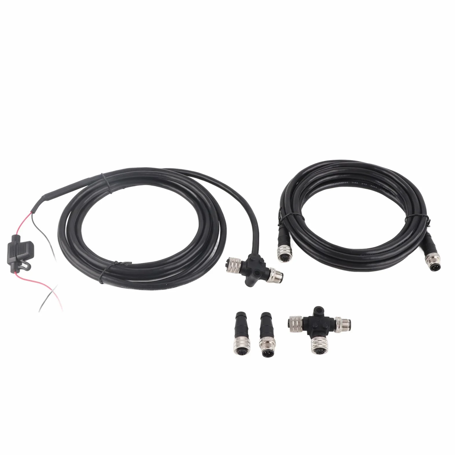 NMEA2000 Kit de iniciación con conector T + cable de alimentación + resistencia macho hembra + adaptador de 3 puertos IP67 resistente al agua para redes