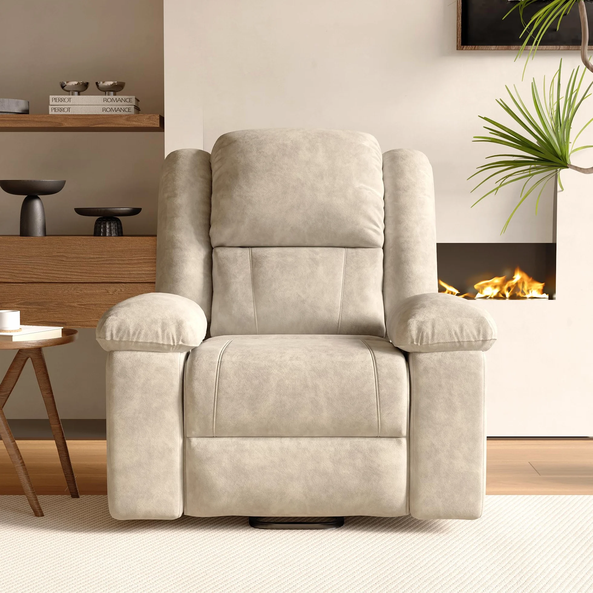 Sillón Relax Reclinable Eléctrico Masaje con 8 Zonas de Masaje y 2 Puntos de Calor (Marrón)