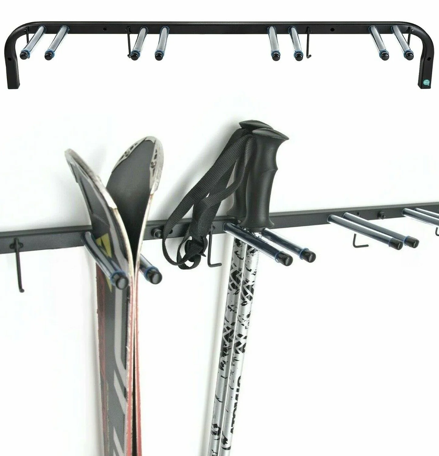 Soporte para esquís de pared N3 4 parejas 83 cm