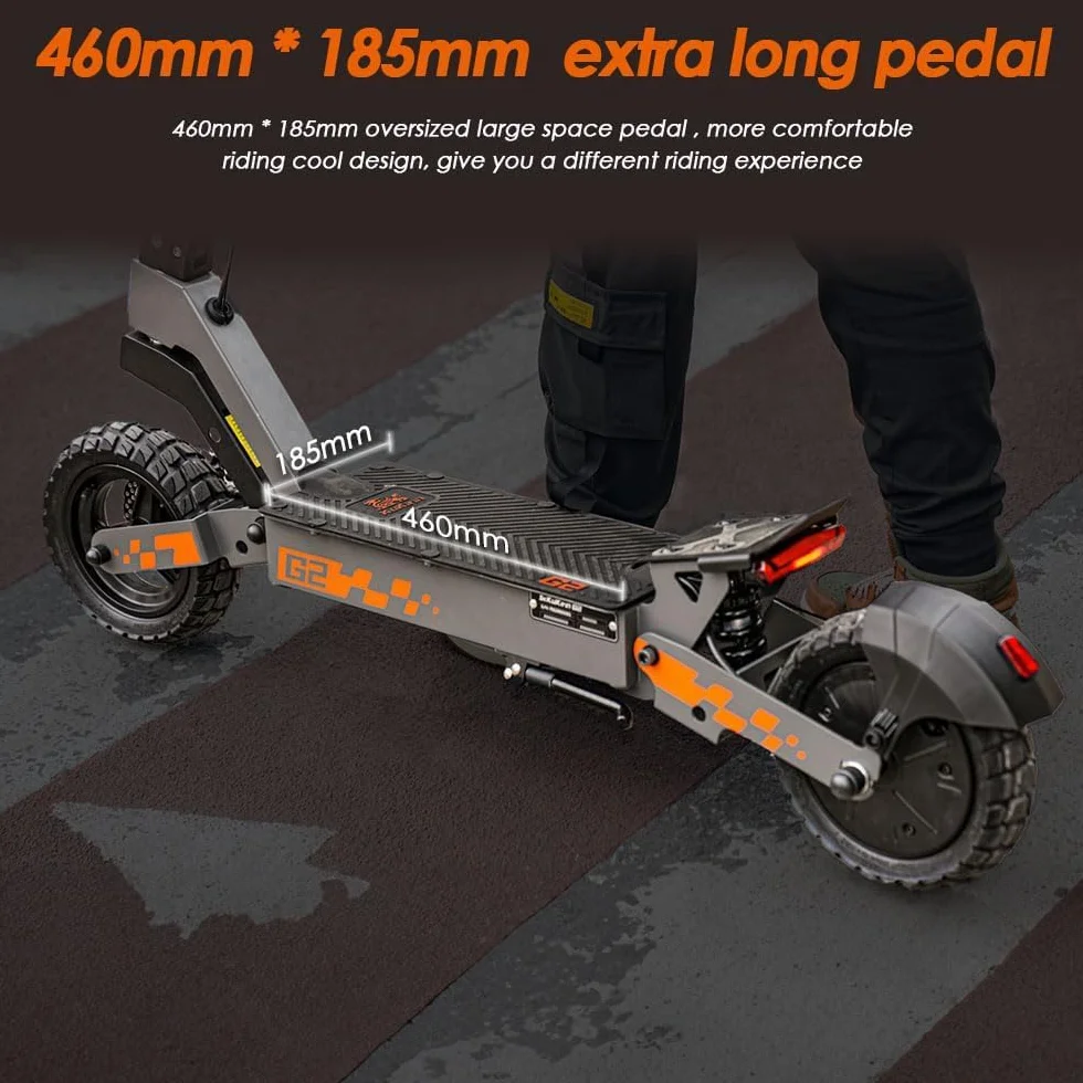 Kukirin G2 Patinete eléctrico Plegable, batería de 48 V 15 Ah, neumáticos de 10 Pulgadas, autonomía de 55 km, Pantalla táctil, Frenos de Disco Delanteros y Traseros, Patinete eléctrico para Adultos