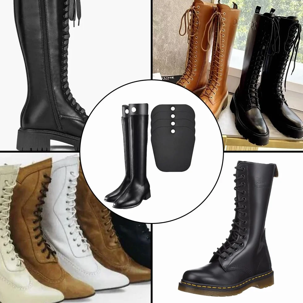 Insertos de Formas de Botas, Moldeadores de Plástico para Botas Altas, Soporte de Bota, 4 Pares Negro