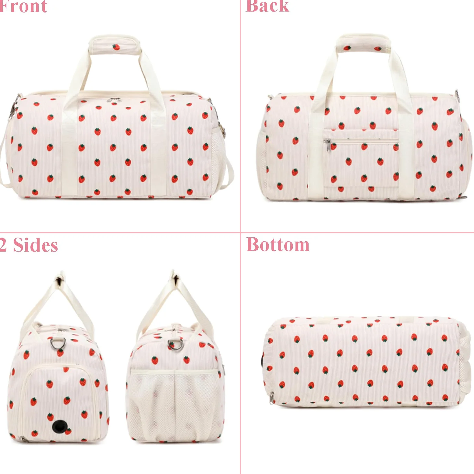 Kimwadalh Bolsa de Deporte Niña Bolsos de Viaje Niñas Bolsa de Fin de Semana Chicas Bolsa de Danza Baile,Bolsas de Deporte con Compartimento para Zapatos y Bolsa Húmeda