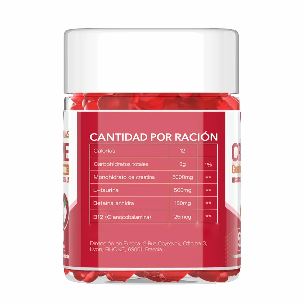 Gominolas de Creatina 90 Unidades 5000mg Monohidratada Veganas