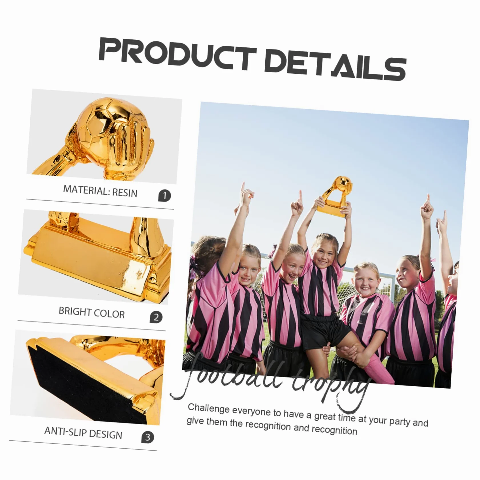 VANZACK de Futbol Cajas pequeñas cajitas pequeñas Cotillon Fiesta Adornos Guante fútbol Americano decoración de versátil Suministro de la Competencia Resina Golden
