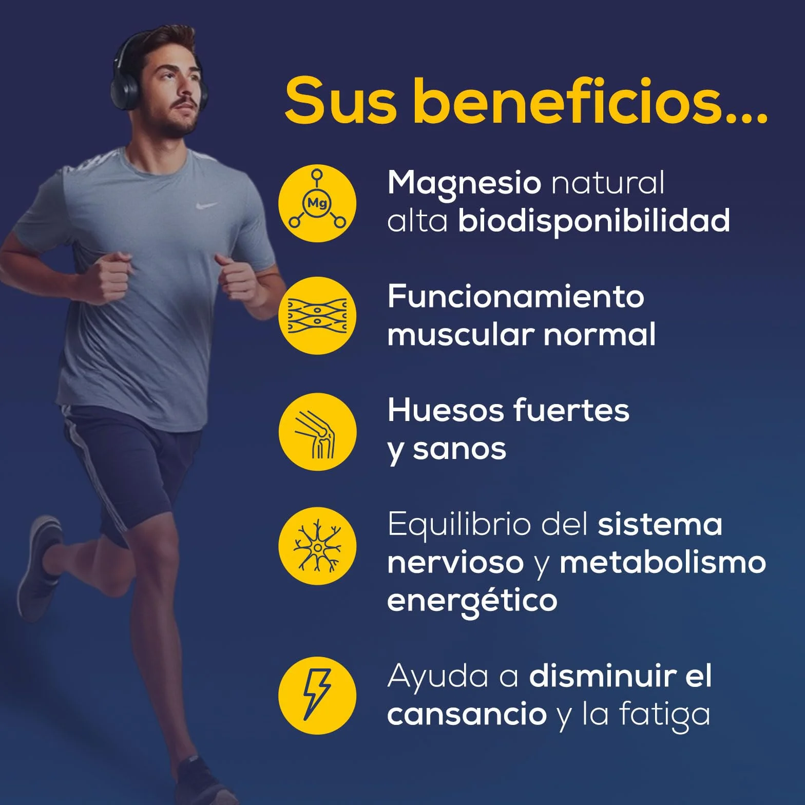 Magnesio Complex Triple Citrato Bisglicinato Óxido Magnesio 120 Cápsulas Alta Absorción Reduce Cansancio Fatiga