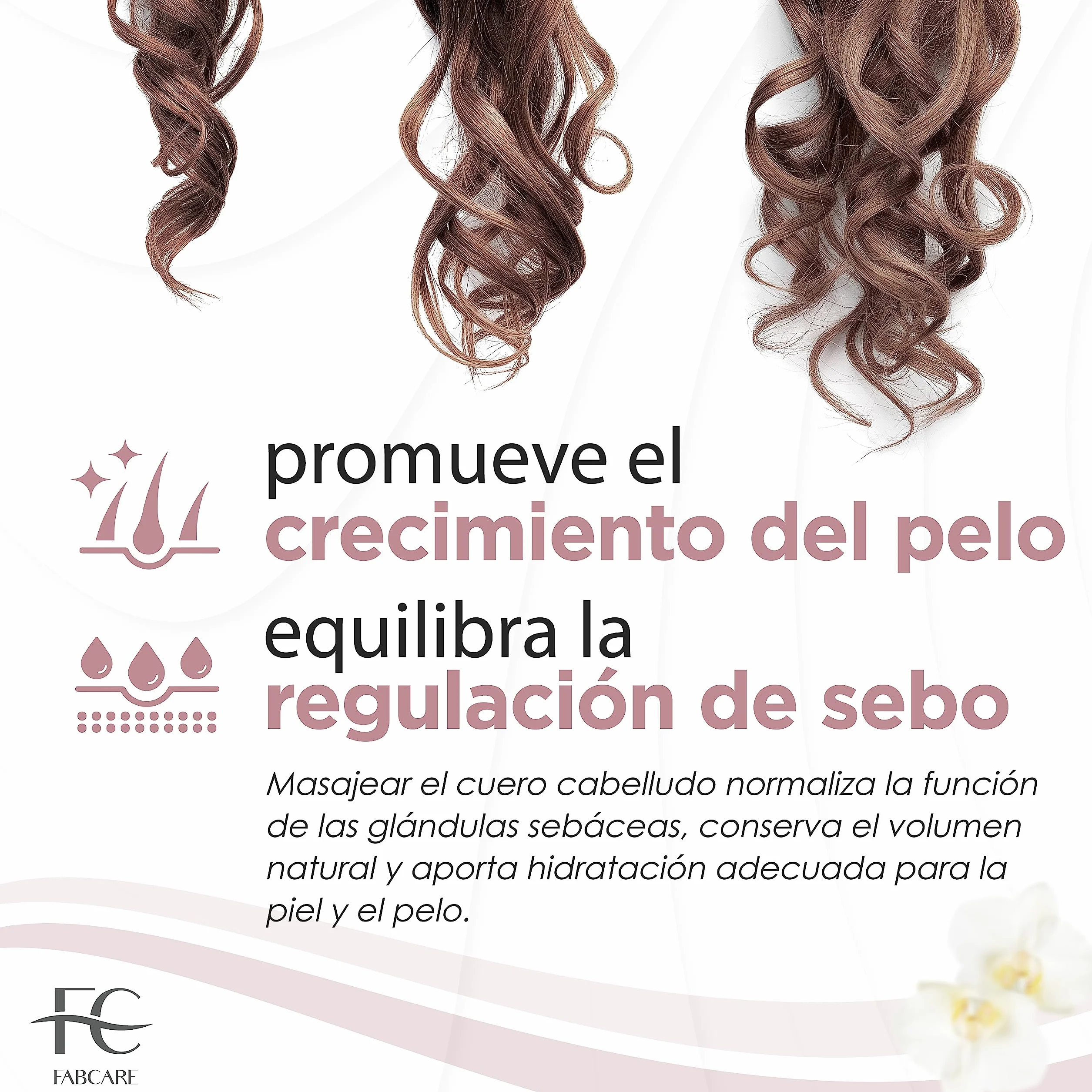 FABCARE Cepillo Exfoliante Capilar Masajeador Cuero Cabelludo Paja Trigo y Silicona