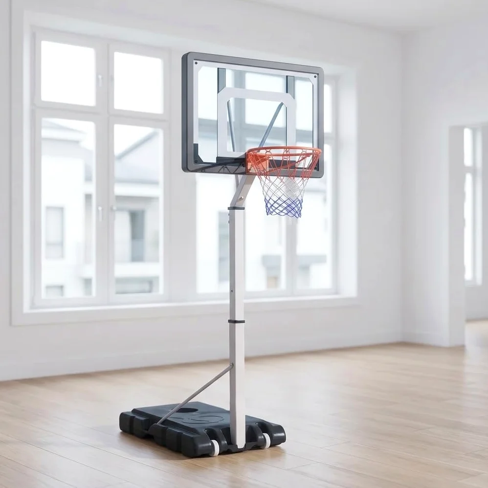 Canasta de Baloncesto Exterior Ajustable Portátil para Niños y Familias