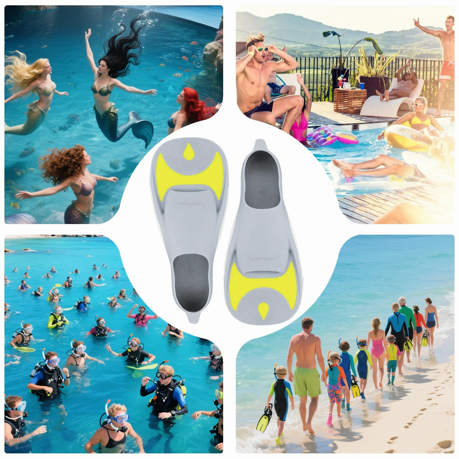 Aletas de natación para adultos | Portátiles ergonómicos estabilizadores, flippers de natación para adultos y aletas snorkeling - para hombres, mujeres, niños, niñas, snorkeling, natación, viajes