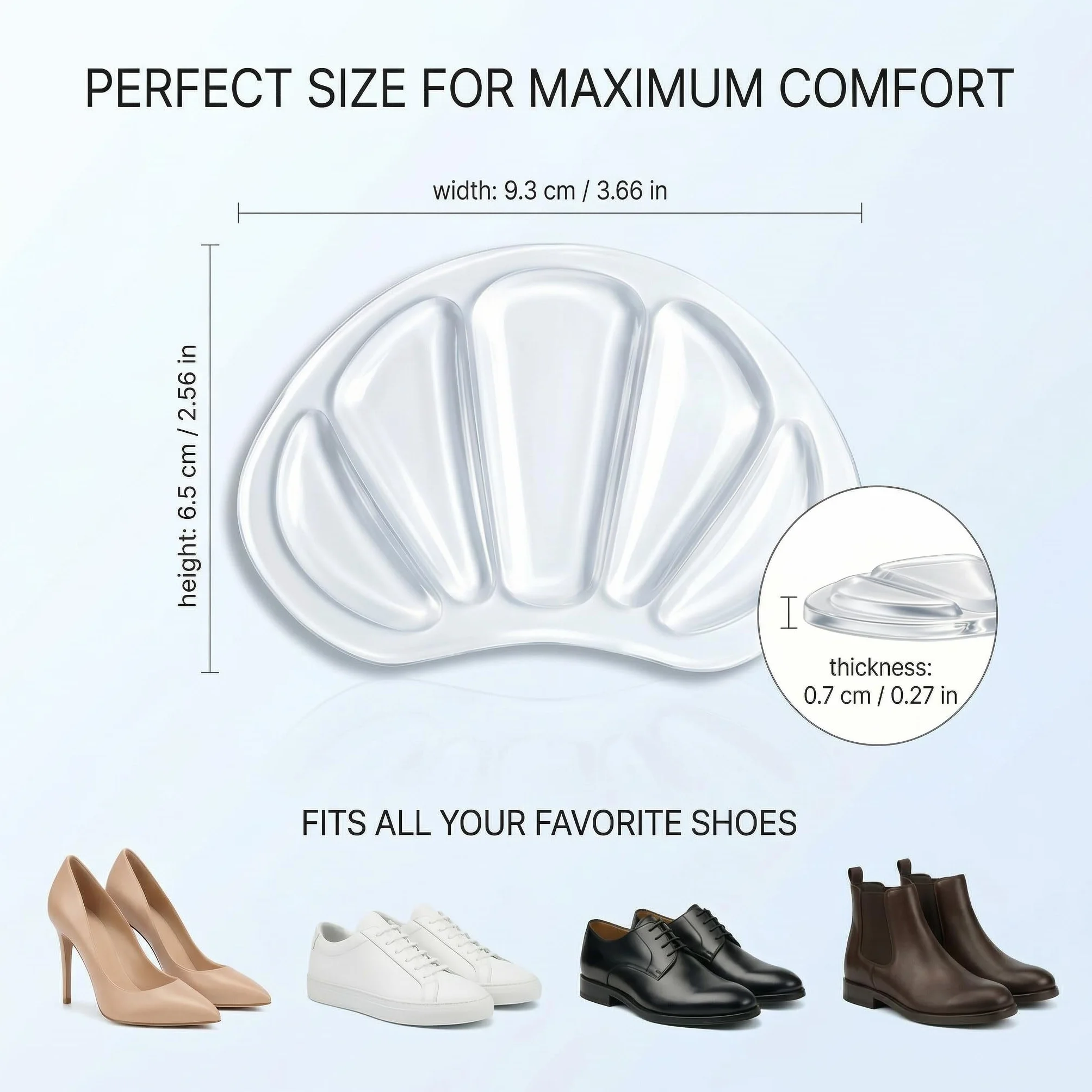 Taloneras de gel para zapatos, almohadillas autoadhesivas transparentes, protector de talón antideslizante