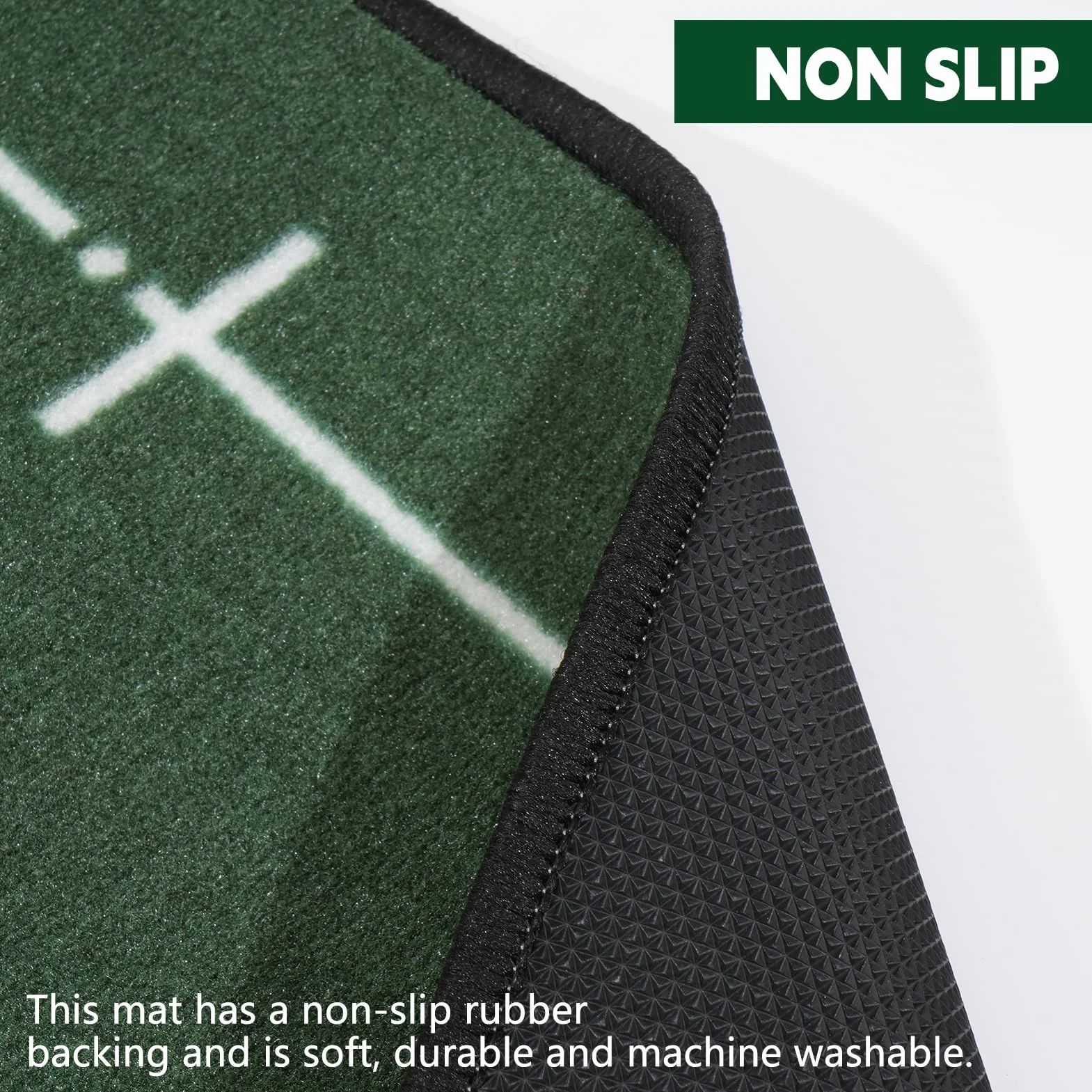 Rainmae Alfombrilla de golf para interiores de 30 cm de ancho y 280 cm de largo, para práctica de golf, ayuda a simular con pista de alineación y entrenamiento de putter