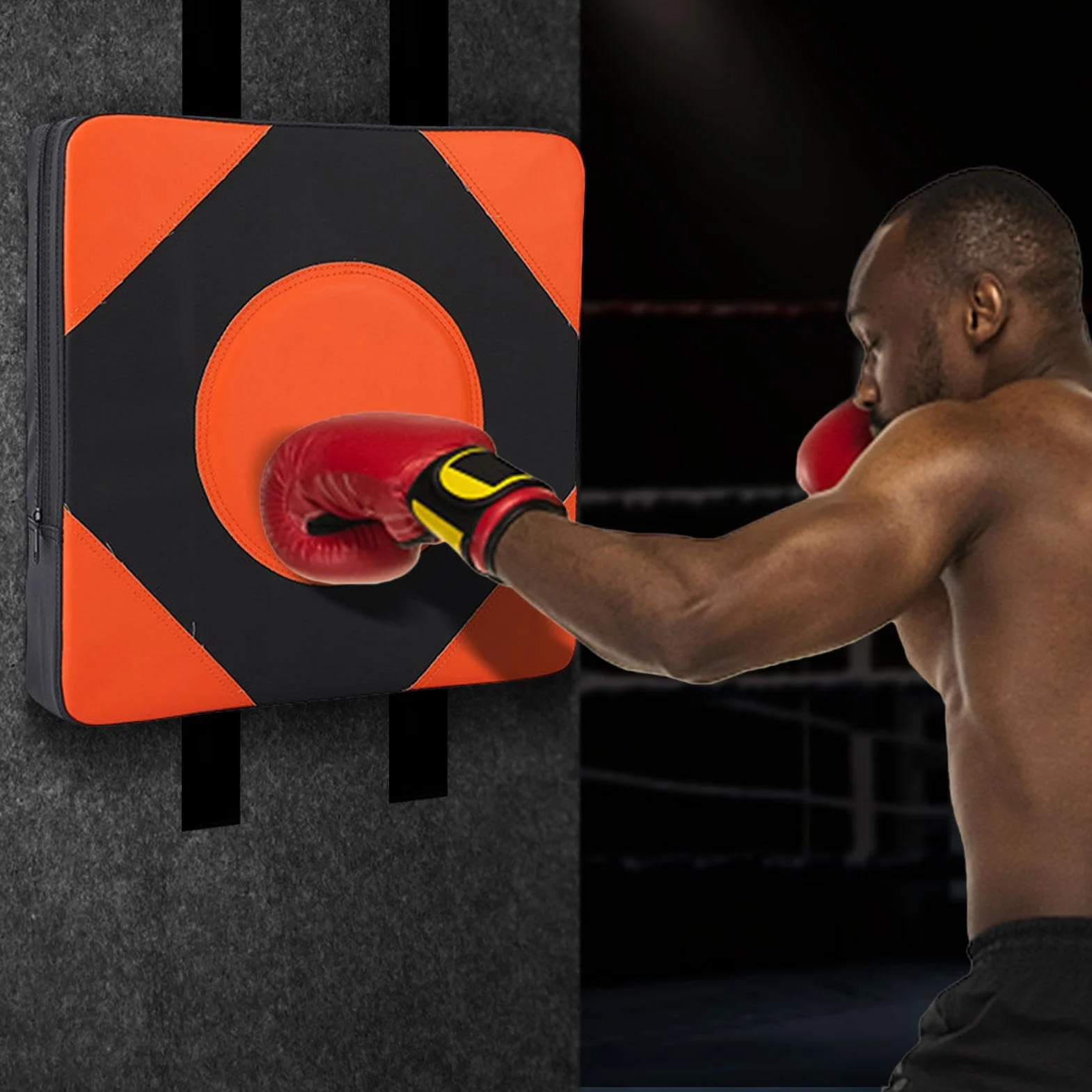 Saco de boxeo de pared - Wall Fighting Pad montado en la pared Cojín de entrenamiento fitness