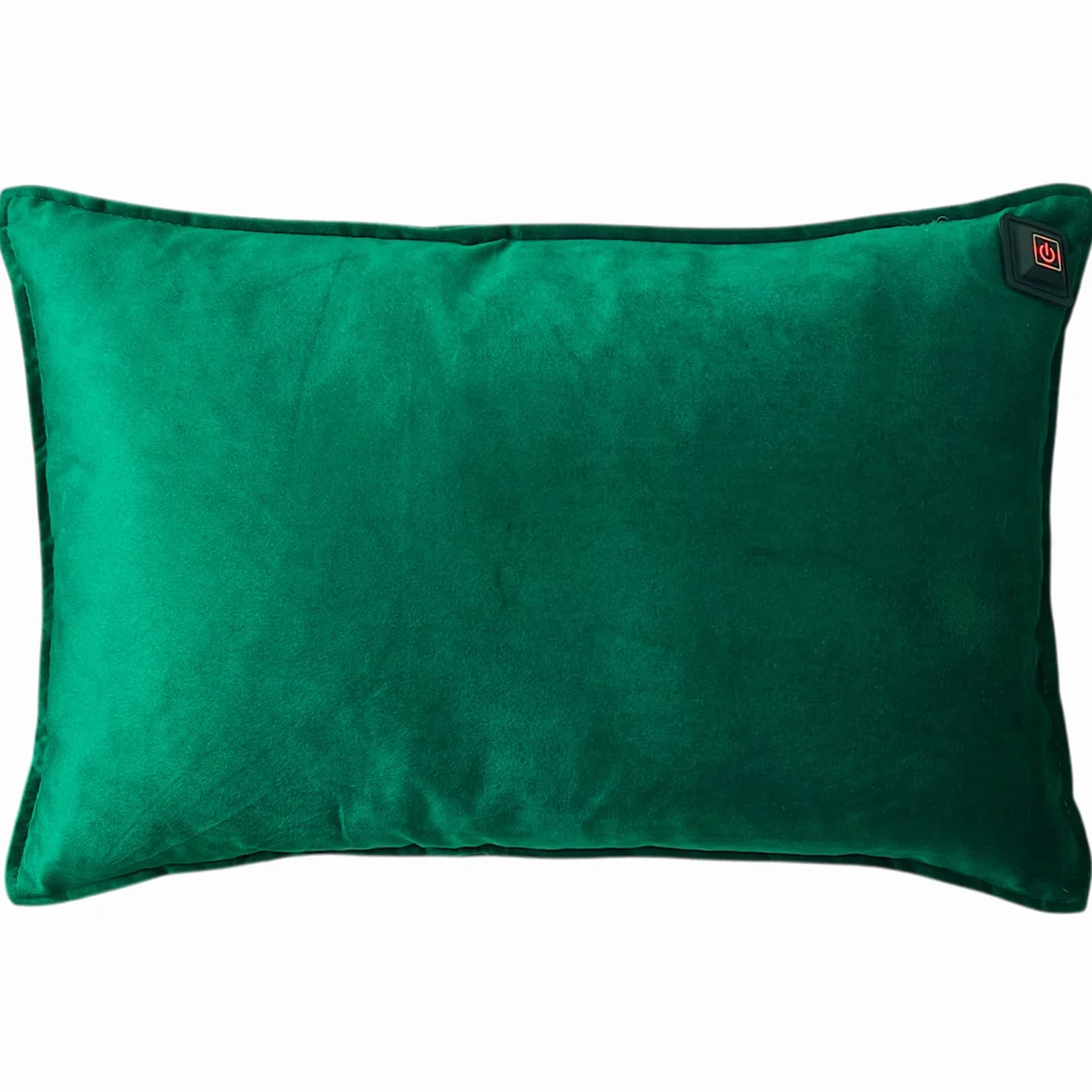 Almohadilla térmica infrarroja Powerbank 30×50 cm terciopelo inalámbrico con cable integrado verde oscuro
