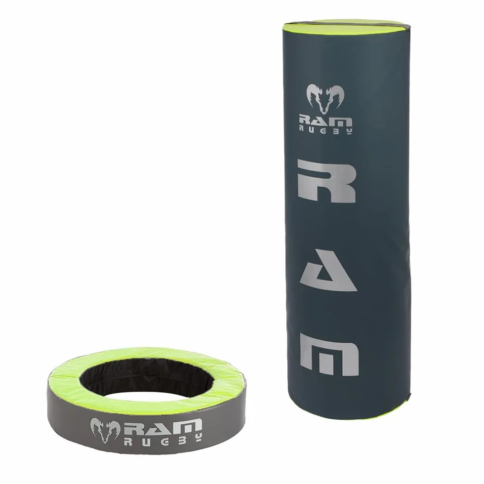Saco de placaje para rugby, de Ram; hecho en Reino Unido, de alta calidad y durabilidad; 4 tamaños disponibles: Rambo de 30 kg, Senior de 20 kg, Youth de 15 kg y Junior de 10 kg, RR-tacklebag, rojo/negro, infantil