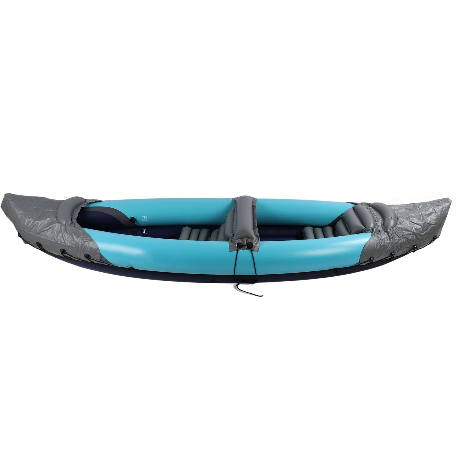 Kayak Plegable para 2 Personas, Canoa Inflable portátil con protección Solar, PVC Grueso, para Pesca, Rafting, canotaje