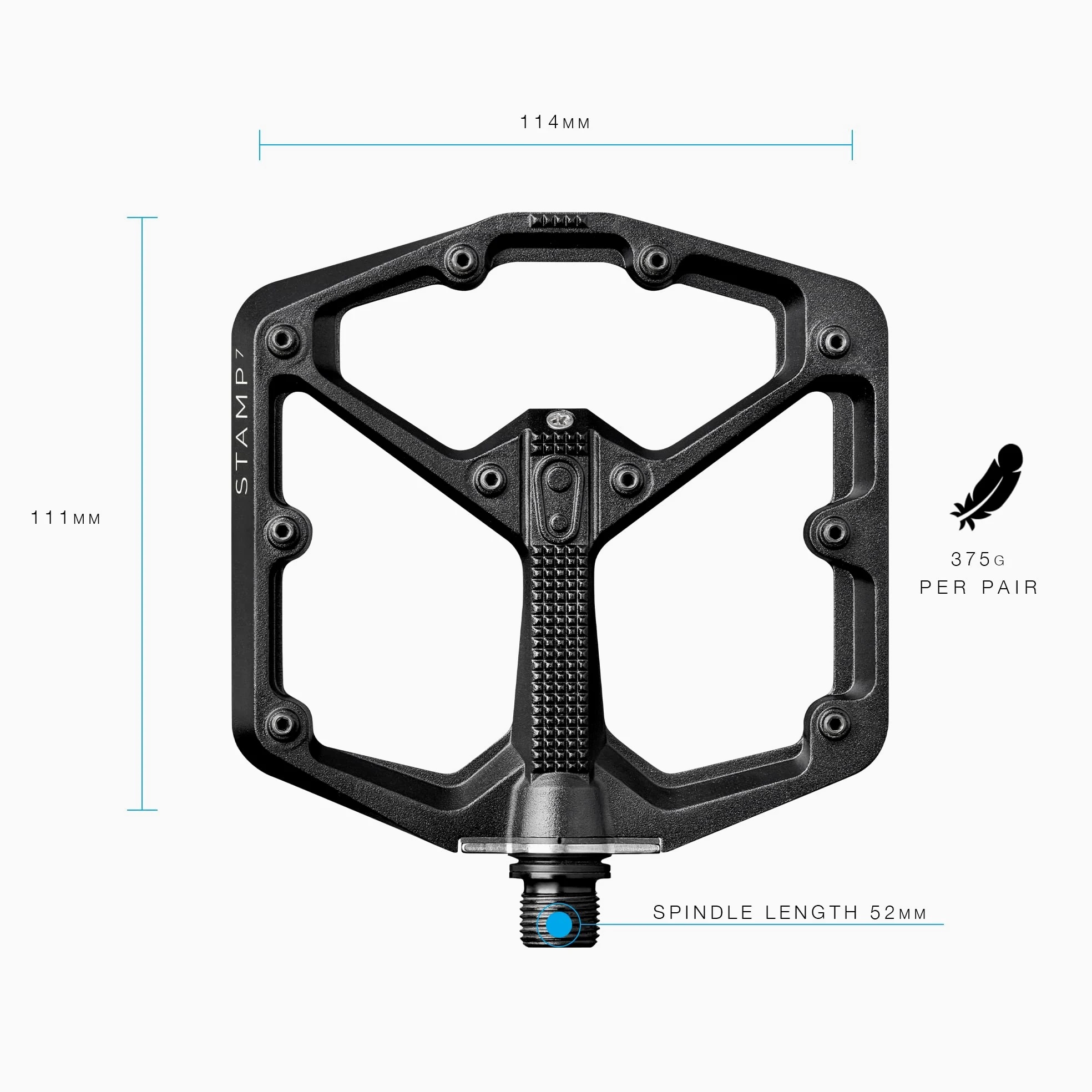 Crankbrothers Stamp Pedal de MTB, Unisex Adulto