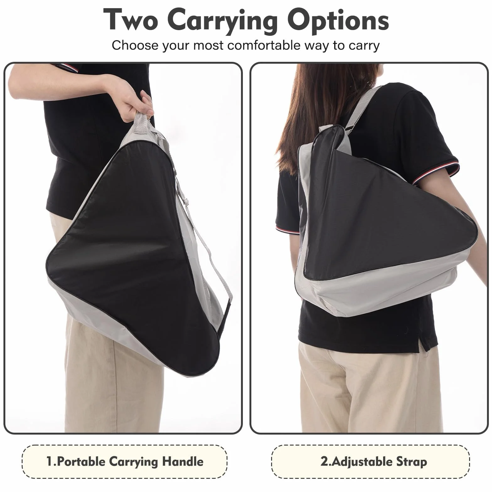 Skating Shoes Carry Bags Roller Skate Bag, Oxford Ice Skates Storage Bag for Kids & Adults, Unisex Adults Ice & Skate Bag II Fabric and Beach with Adjustable Shoulder Strap
