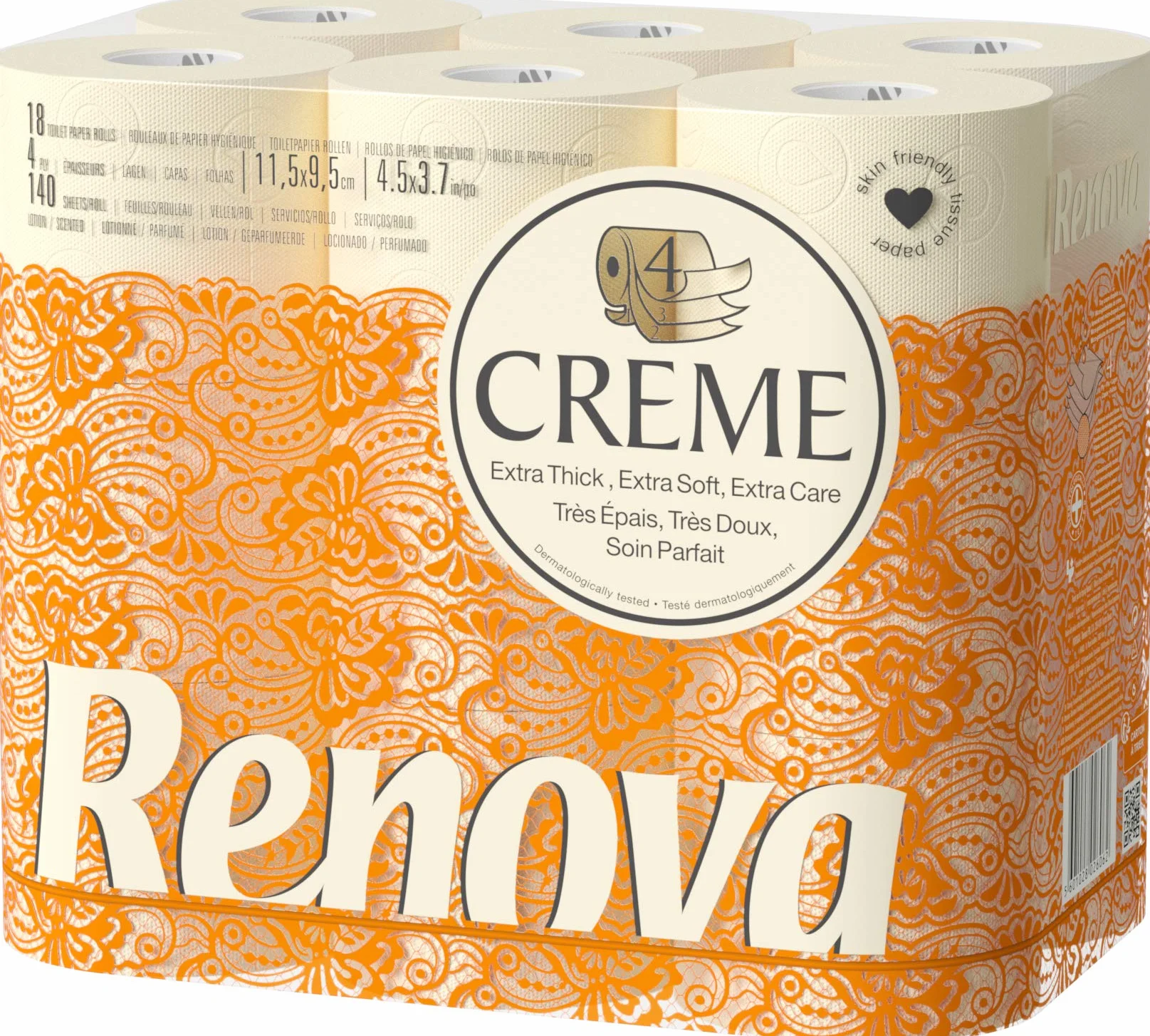 Renova Papel Higiénico Creme - 18 Rollos