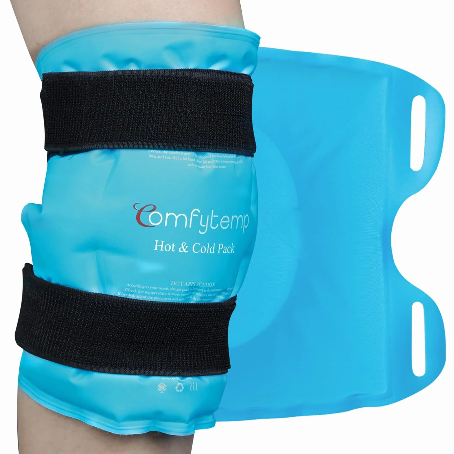 Comfytemp Bolsa de Hielo para Rodilla, Terapia Frío Caliente Reutilizable, Gel para Lesiones, Hinchazón, Esguinces