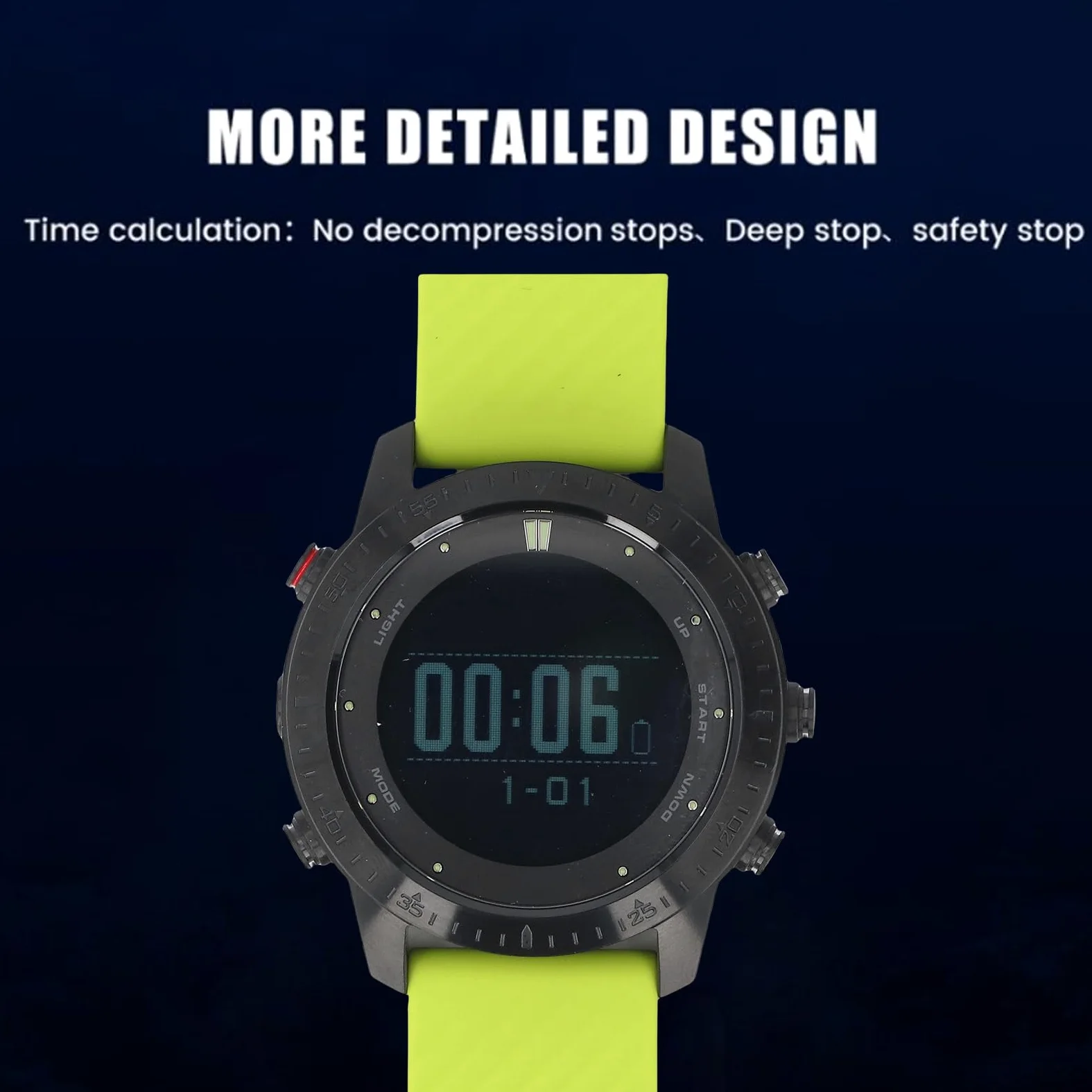 Reloj de Computadora de Buceo, Sensor de Profundidad, Barómetro y Batería Eficiente para Actividades Submarinas, Notificaciones de Llamadas y Mensajes, Diseñados para Nadar,