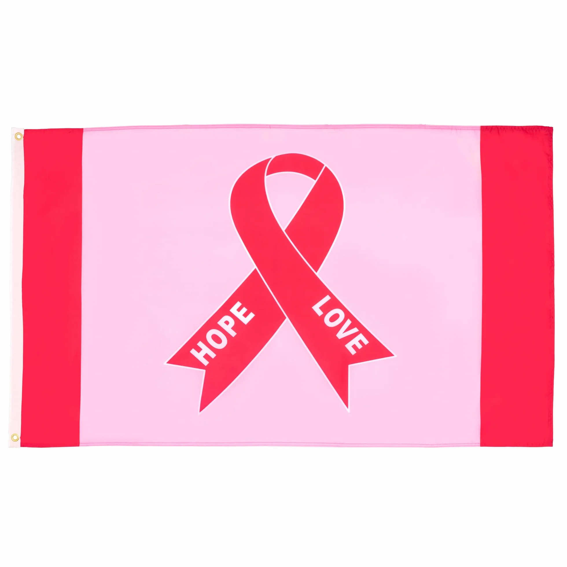 AZ FLAG - Bandera Lazo Contra El Cancer De Seno - 90x60 cm - Bandera Lazo Rosado 100% Poliéster Con Ojales de Metal integrados - 50g - Colores Vivos Y Resistente A La Decoloración