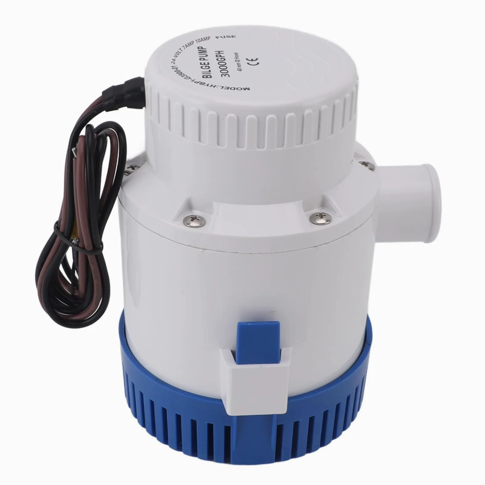 TOPINCN Bomba de Achique Sumergible Automática de 3000 GPH para Fontanería Marina, Bomba de Agua Sumergible Electrónica, Resistente Al Agua, Silenciosa, Accesorios para Estanques, (24V)