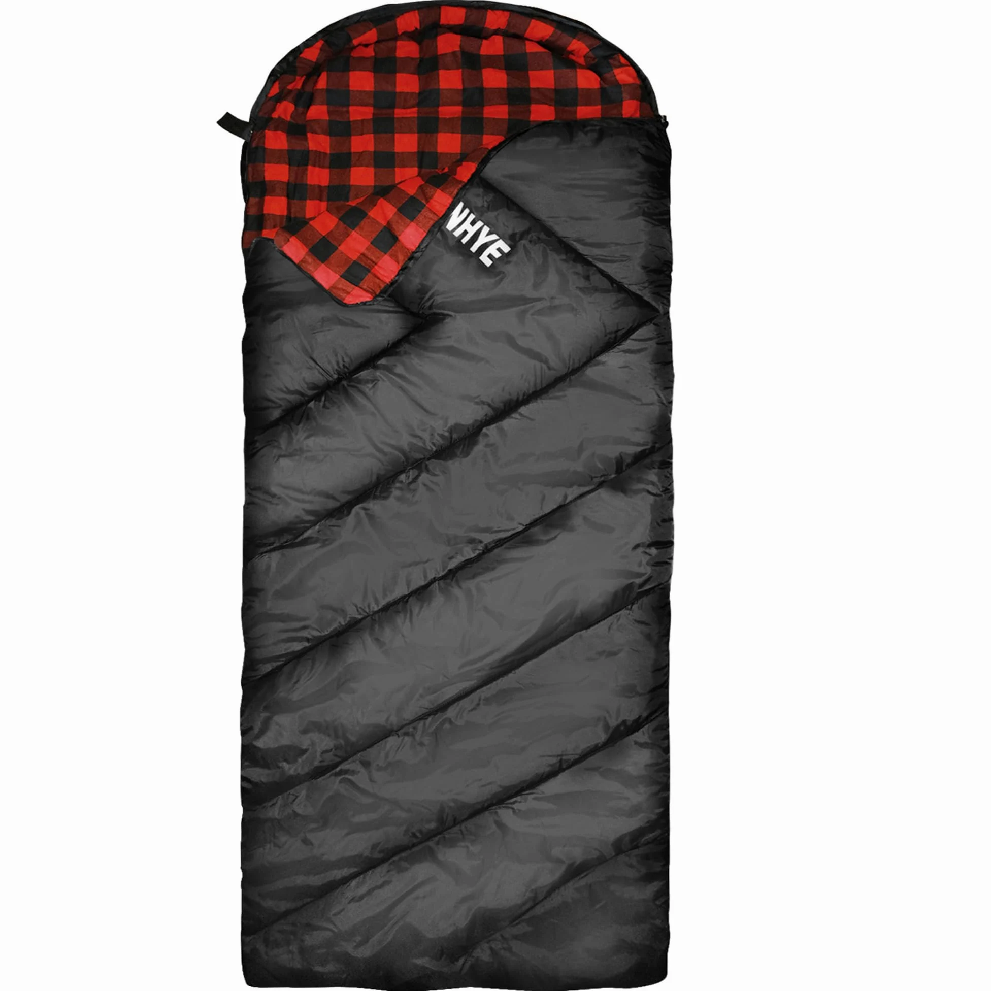 ShinHye Saco de dormir para adultos de franela de 0 grados, saco de dormir de algodón grande y alto, saco de dormir de cero grados, para clima frío, XXL, camping, color negro, cremallera derecha
