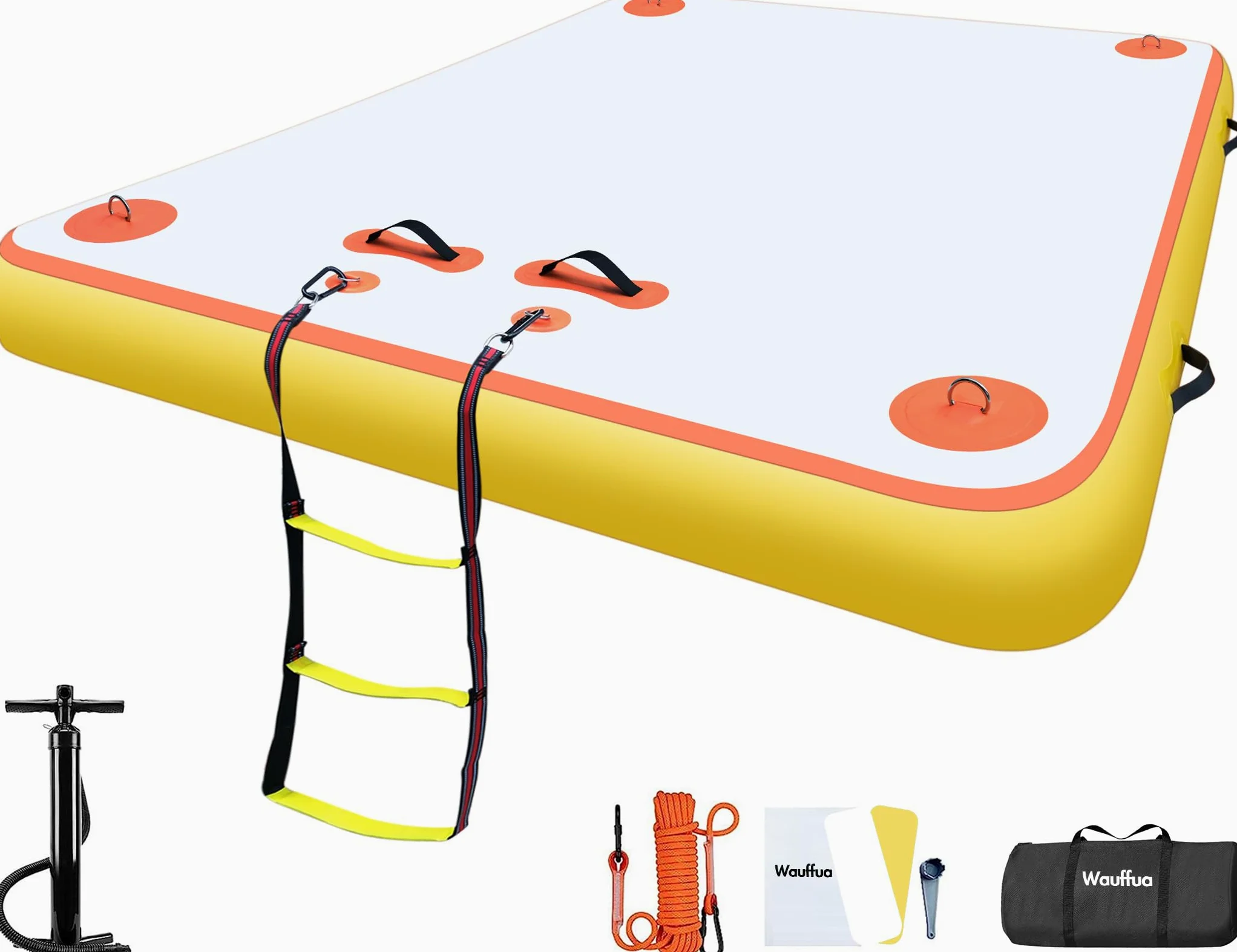 Muelle flotante inflable para lagos, flotadores gruesos y extra anchos para adultos, plataforma de muelle de aire con bolsa de transporte portátil, plataforma flotante para piscina, playa