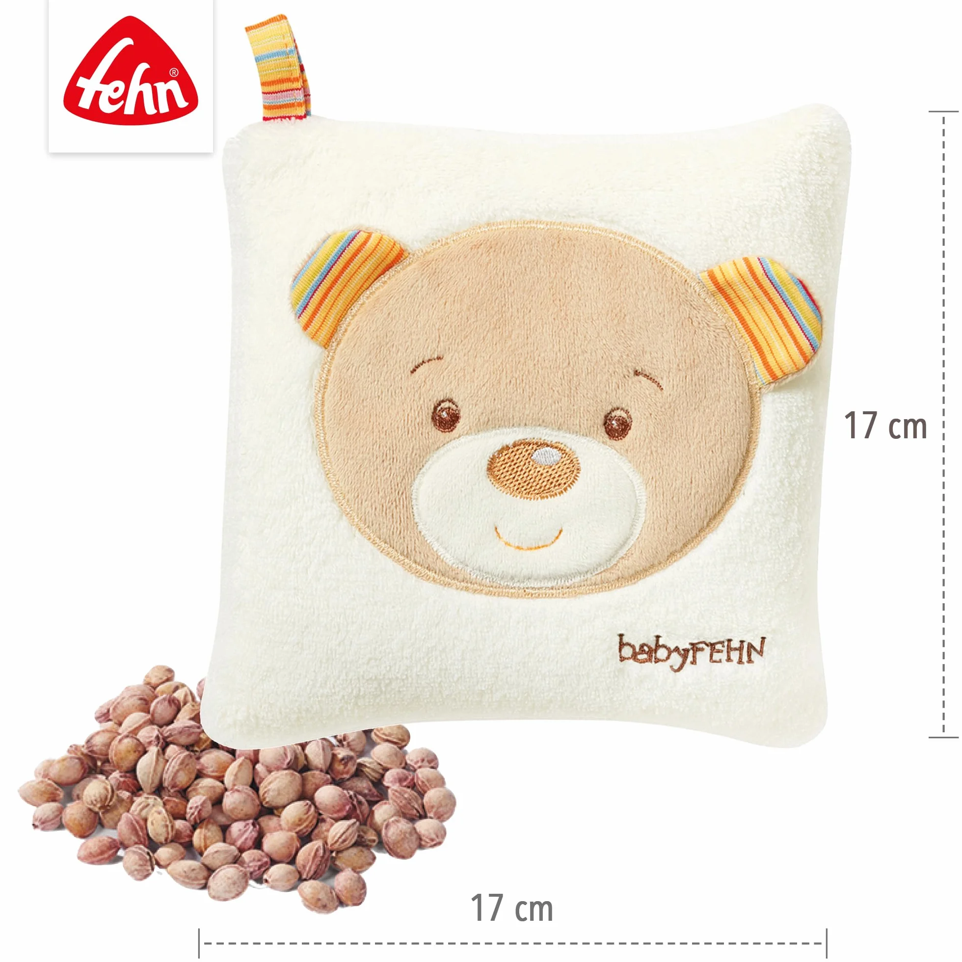 Fehn Cojín de Huesos de Cereza Oso - Cojín Térmico y Refrigerante para Bebés y Niños