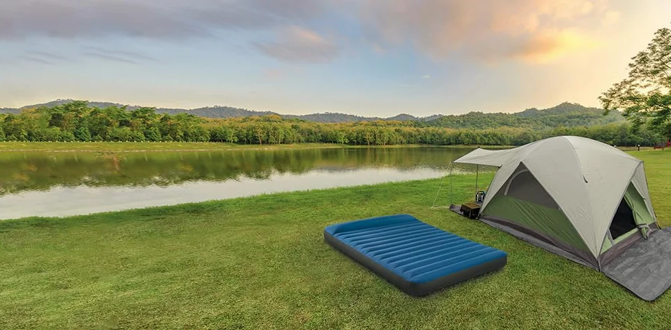 Intex Colchón de Camping Dura-Beam Premaire con USB150, tamaño inflado: 1,52 m x 2,03 m x 22 cm (64013)