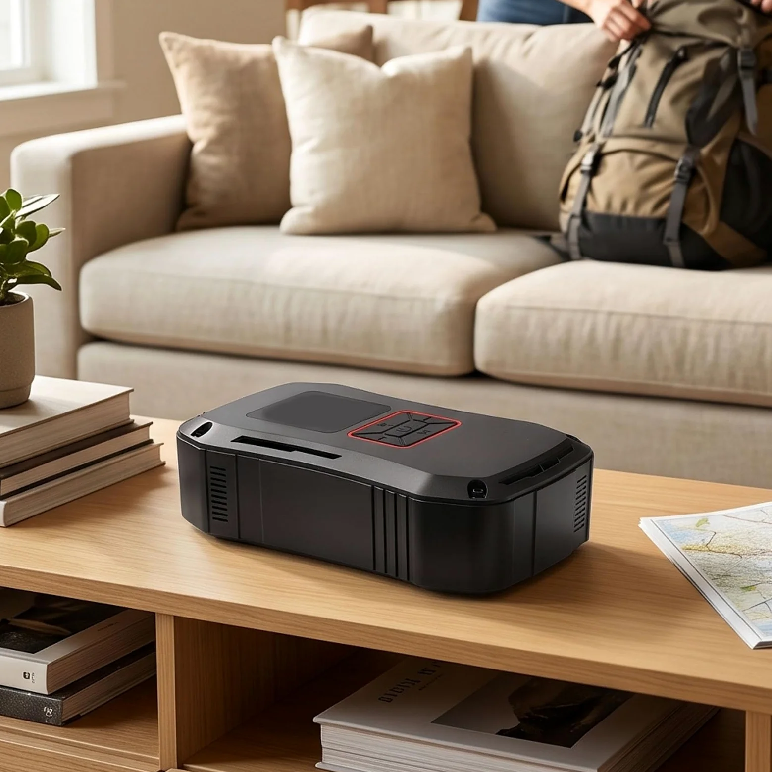 Tangxi Bomba de Aire Portátil para Inflar Neumáticos con Arrancador | Batería de 12000mAh, Carga Rápida QC18W, Luz LED Multifuncional, para Inflar Automóviles, Bicicletas y Pelotas