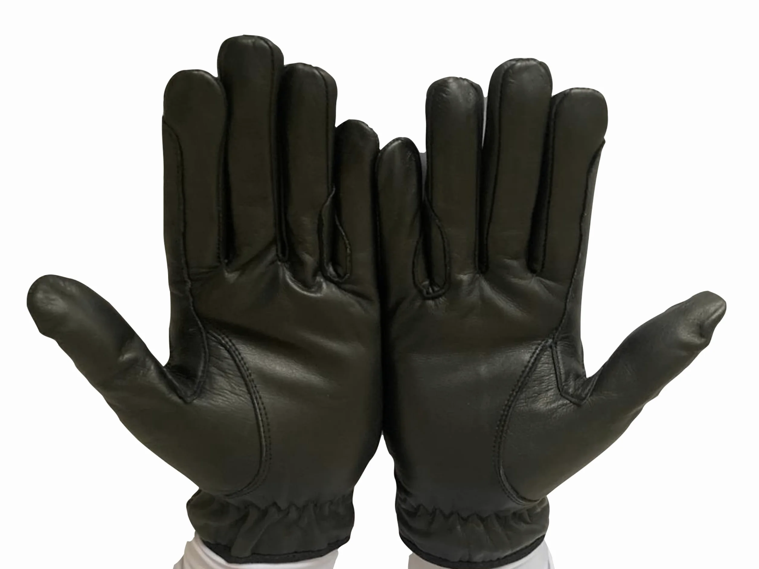 Guantes de equitación para mujer, 100% cuero real, marrón, beige, marrón y negro, para mujer ecuestre (mediano, negro)