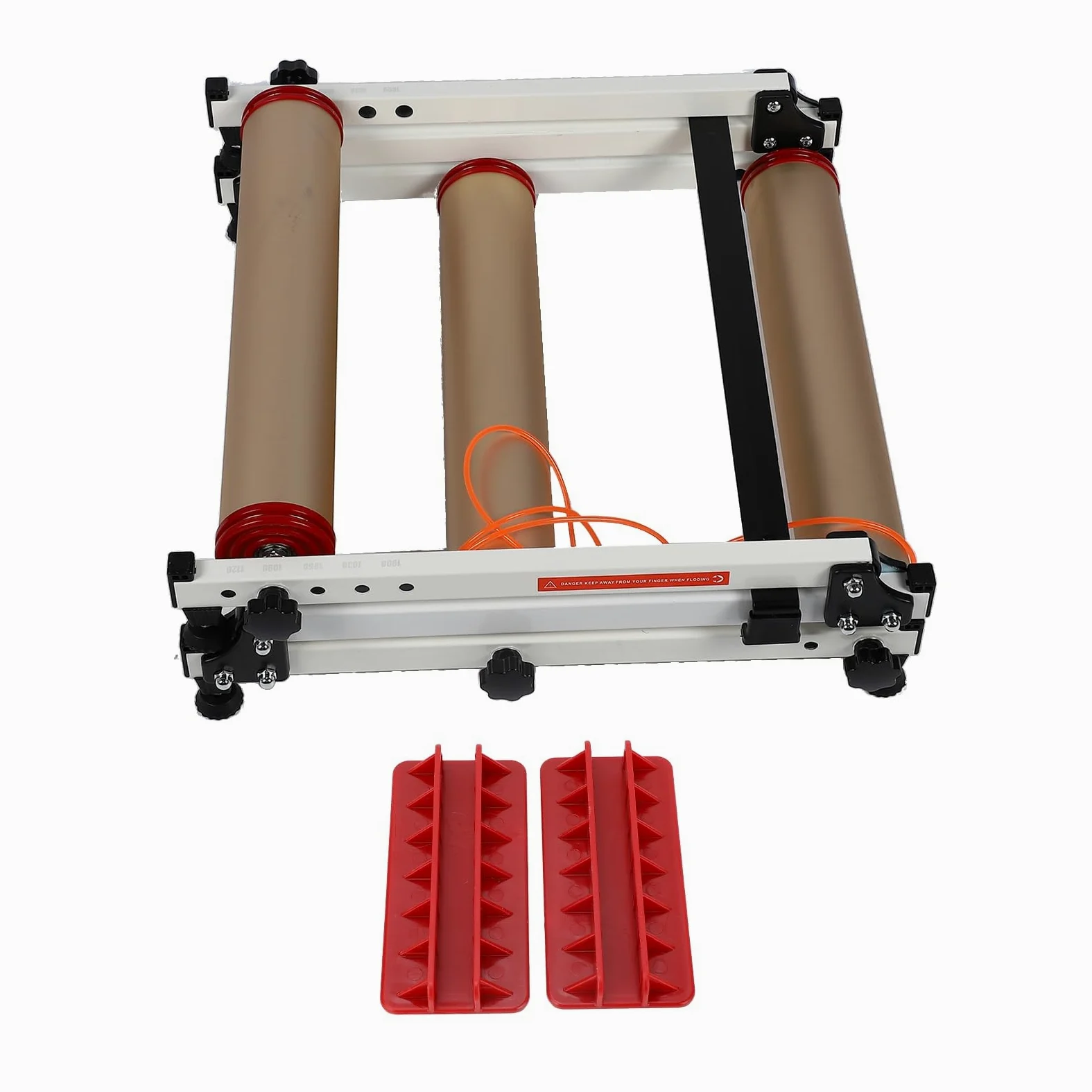 aqxreight Rodillos de Bicicleta para Entrenamiento de Ciclismo en Interiores Plataforma de Conducción de Aleación de Aluminio y ABS con Soporte de Rueda Delantera, Pedales Antideslizantes, Rodillos