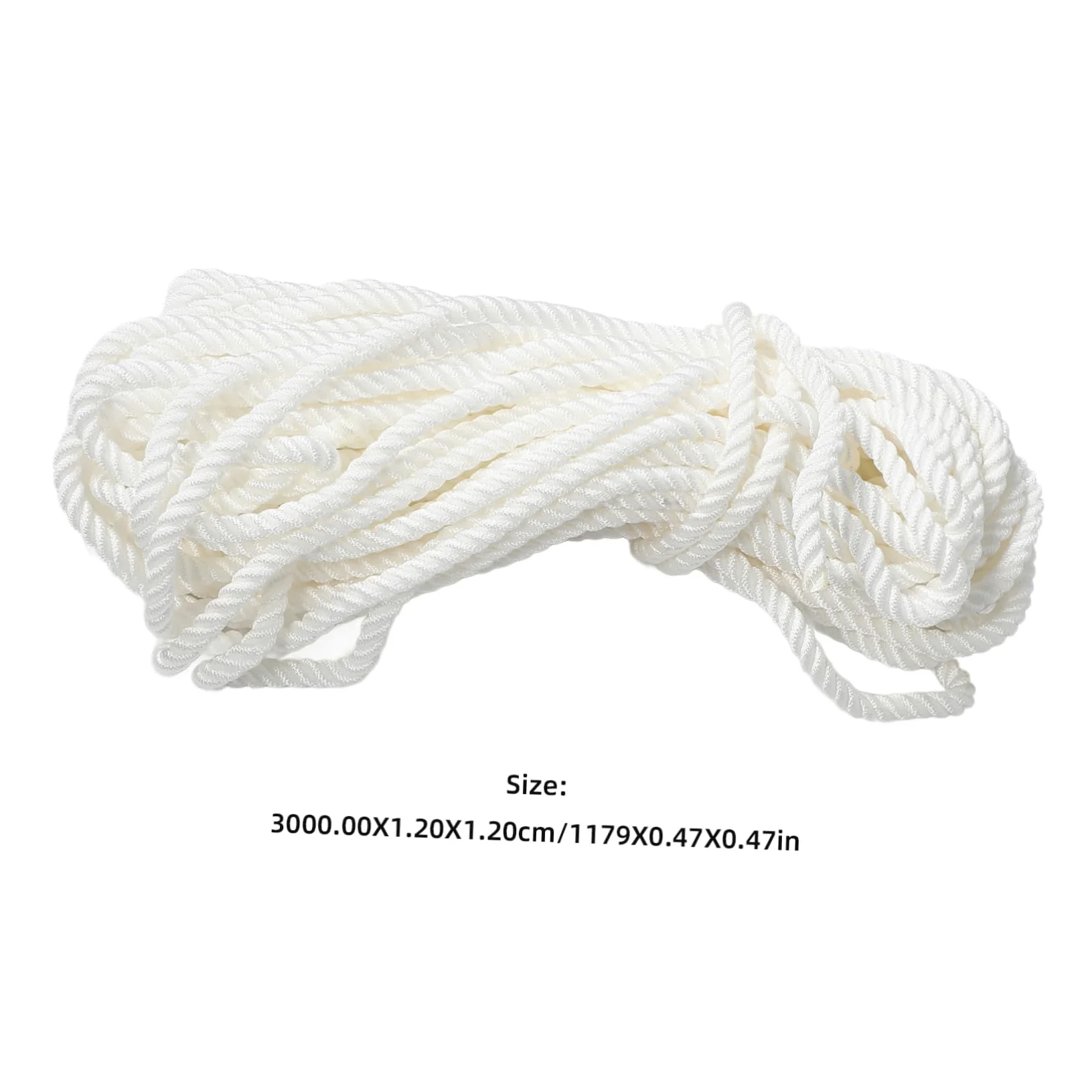 Sosoport Cuerda de Nailon Resistente para Líneas de Atraque de Embarcaciones, 12mm, Color Claro, Alta Resistencia, Versátil para Anclaje y Fondeo, Accesorios para Muelles de Barcos