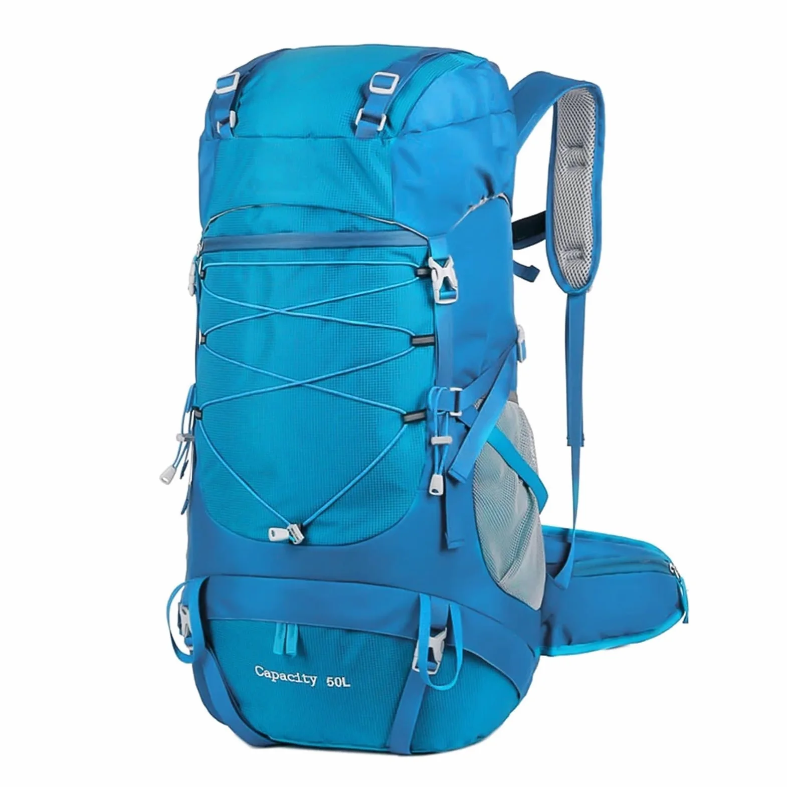Mochilas de marcha Mochila de senderismo 50 l con funda impermeable, multifuncional, for montañismo, viajes, trekking y acampada
