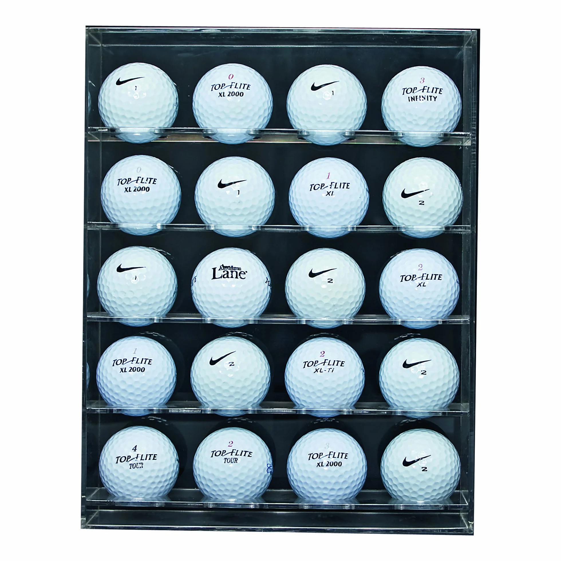 Longridge 20 Bolas de Golf Perspex Display Transparente