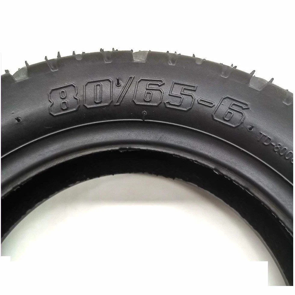 Neumáticos macizos Neumático sin cámara for patinete eléctrico de 10 pulgadas 80/65-6 dorado