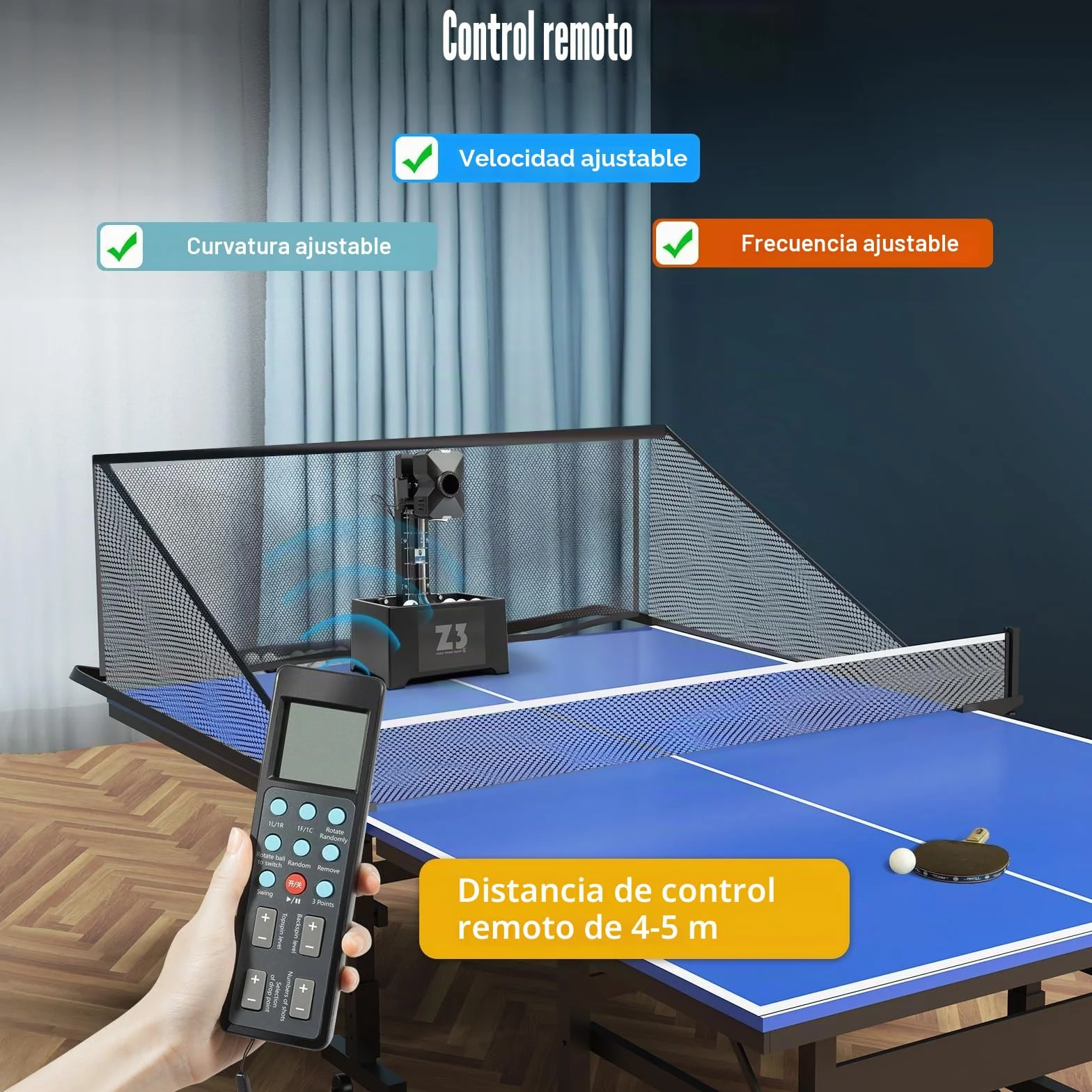 Robot de ping y pong para entrenamiento automático de tenis de mesa máquina