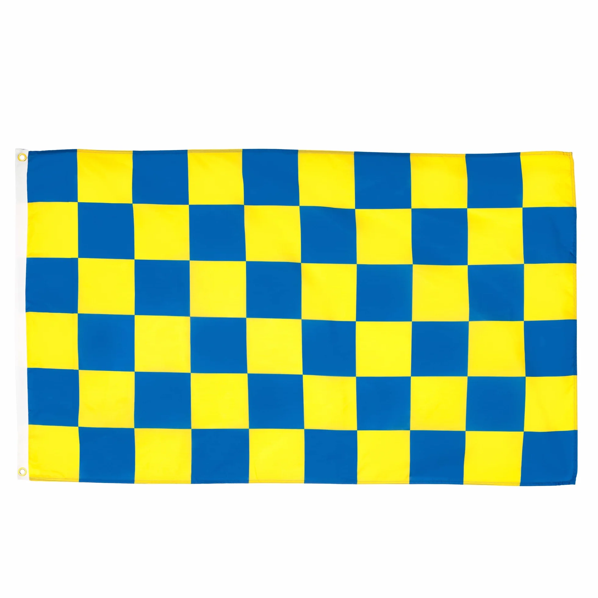 AZ FLAG Bandera A Cuadros Azules Y Amarillos 150x90cm - Bandera de Carreras AUTOMOVILES - Azul Y Amarillo 90 x 150 cm