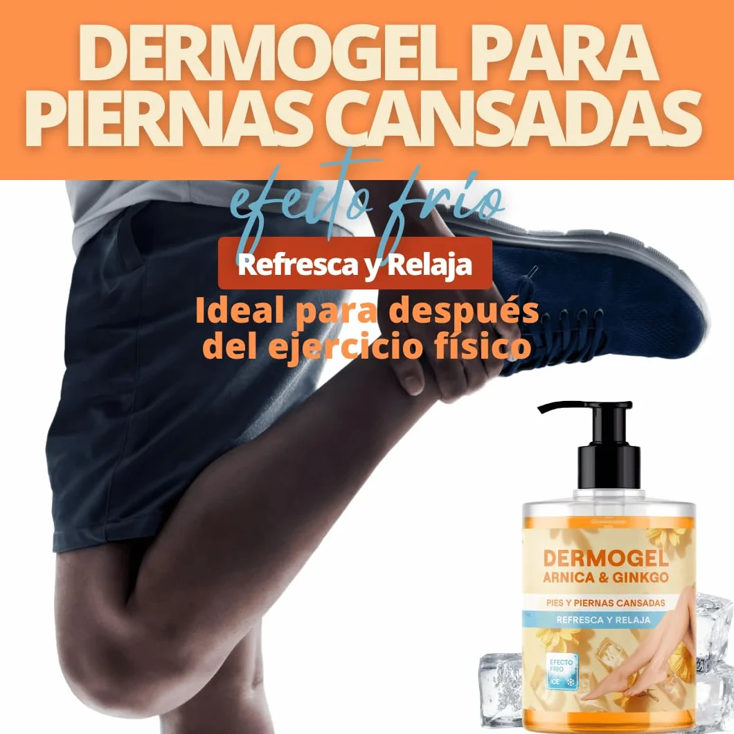Gel piernas cansadas Árnica & Ginkgo Efecto Frío 500ml - Alivio y frescor para piernas y pies cansados