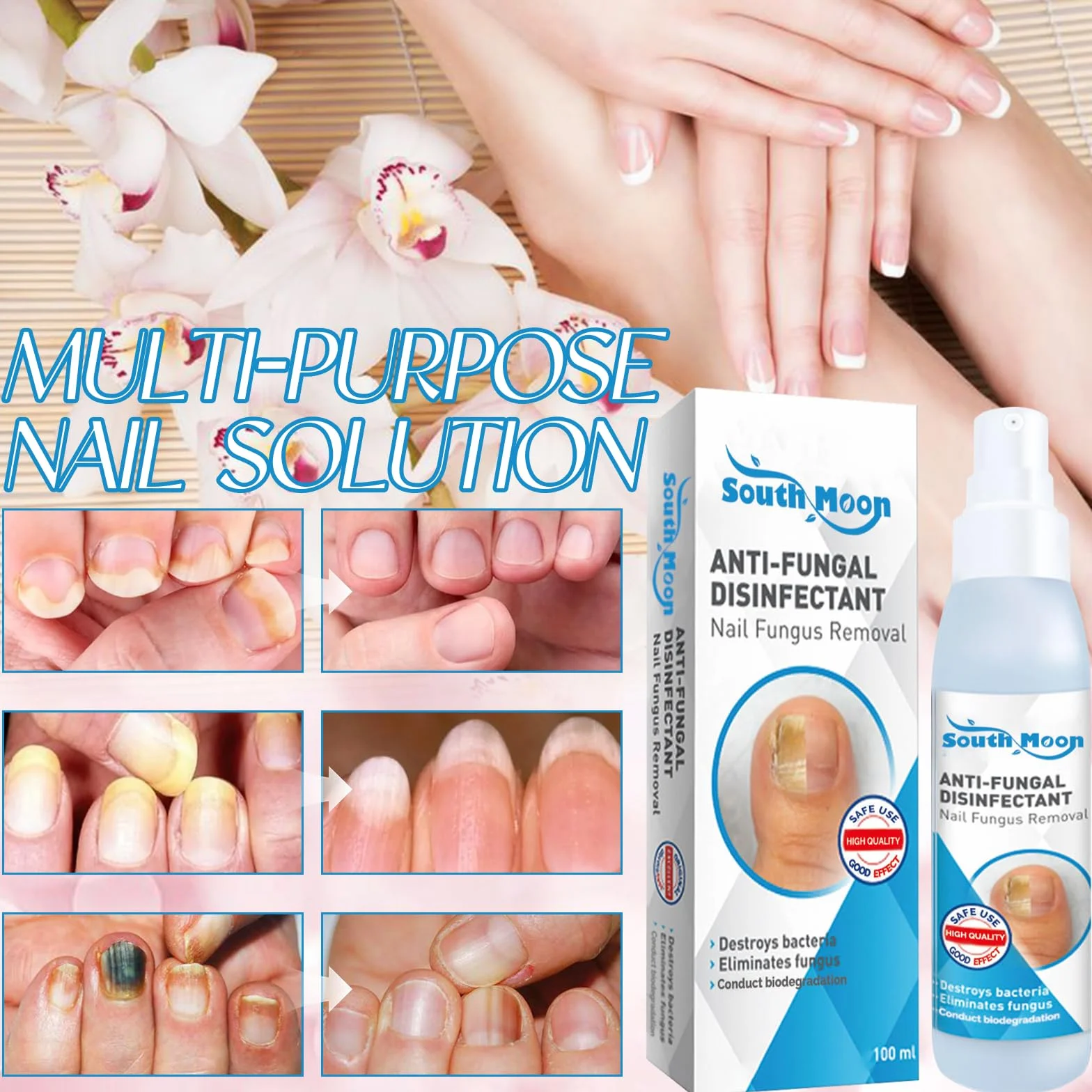 Spray para Cuidado de Pies 100ml - Hidratante para Piel y Uñas, Sin Aclarado, Secado Rápido