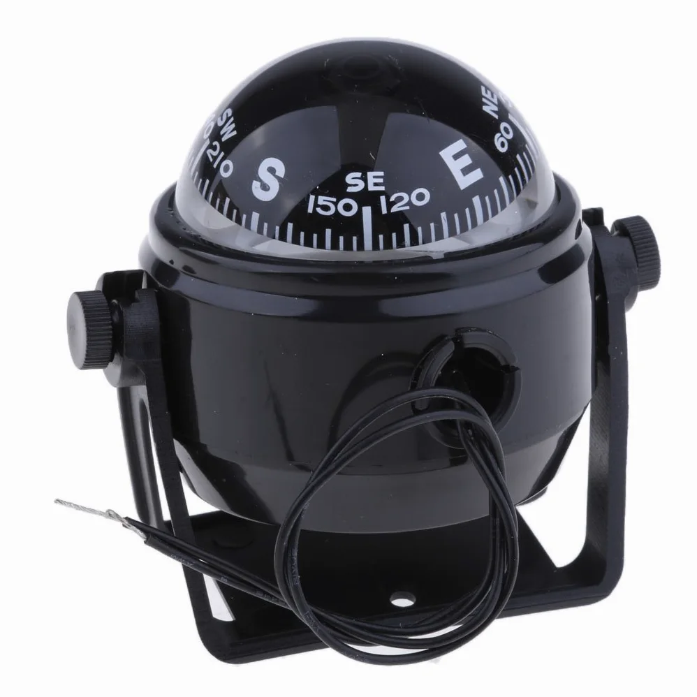 Brújula de navegación electrónica para interior de coche, camión, barco, 12 V, luminosa