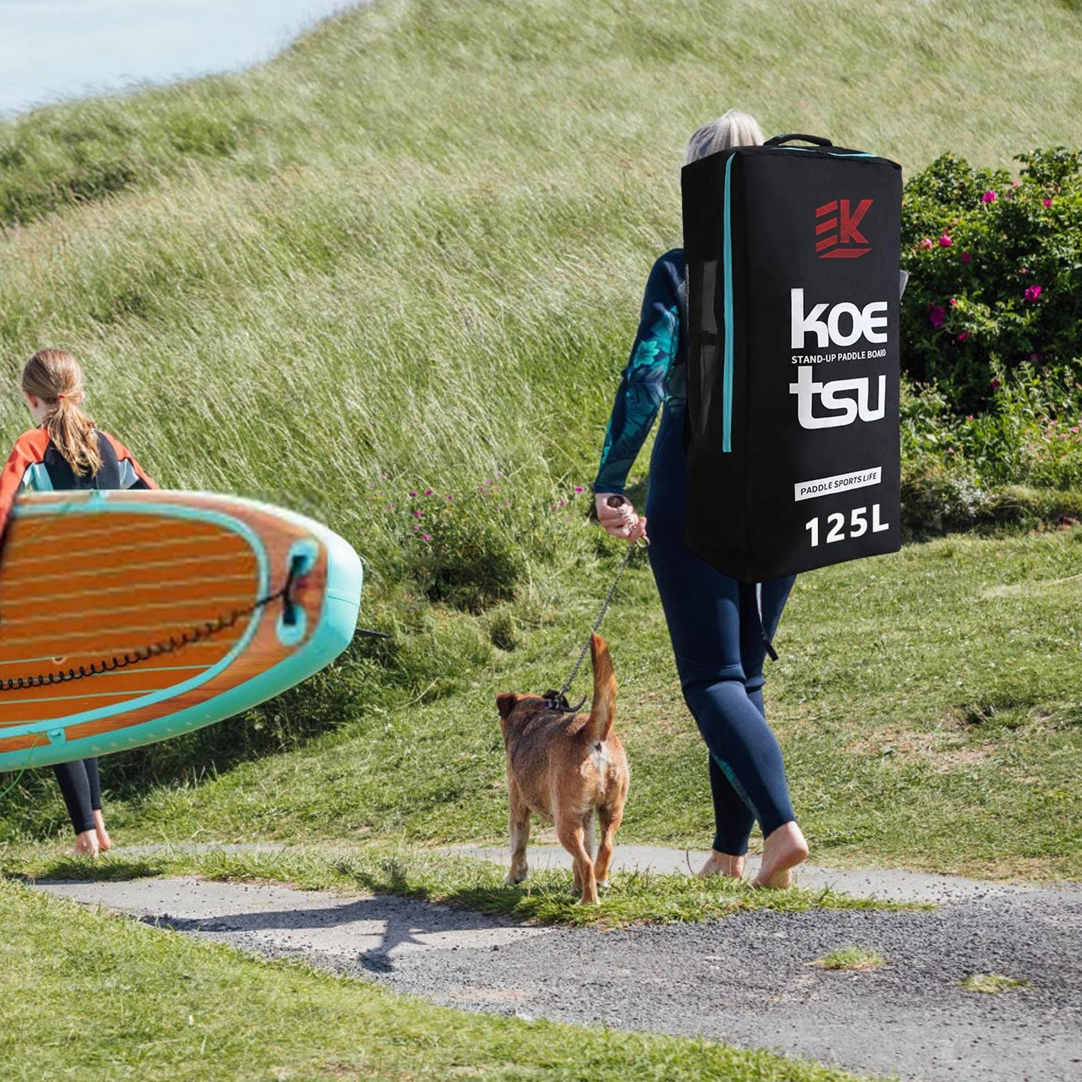 Mochila Paddleboard, Capacidad 125L Bolsa Hinchable para Tabla Paddle Surf Mochila Viaje con Funda Acolchada Espuma, 110×45×25cm