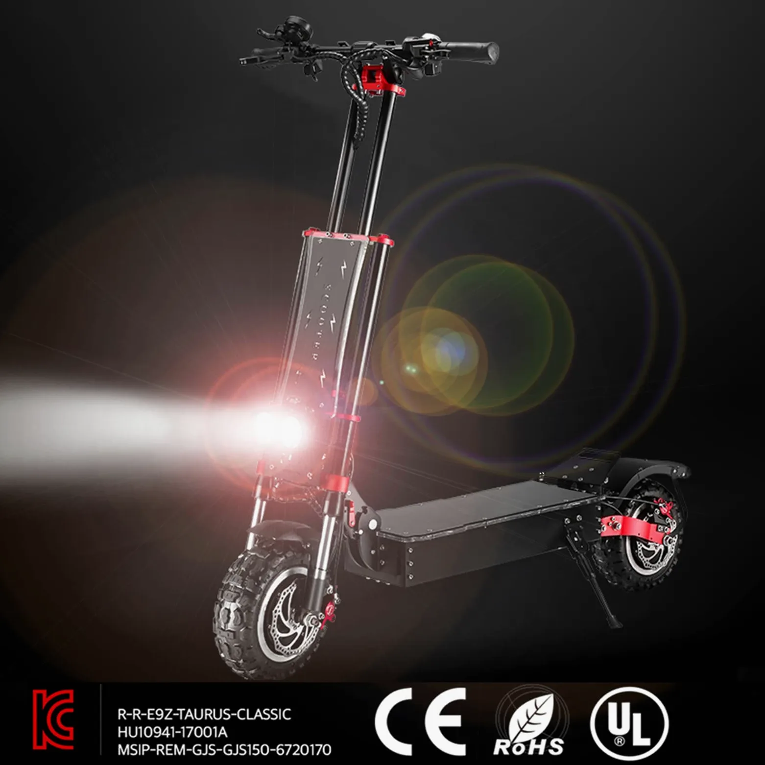 HWWH Patinete Electrico Adultos Potente Todoterreno Dual Motor Alta Gama Scooter Electrico Plegable Carga 200kg 11in Neumáticos de Vacío Todoterreno Batería de Litio de 60V 45Ah