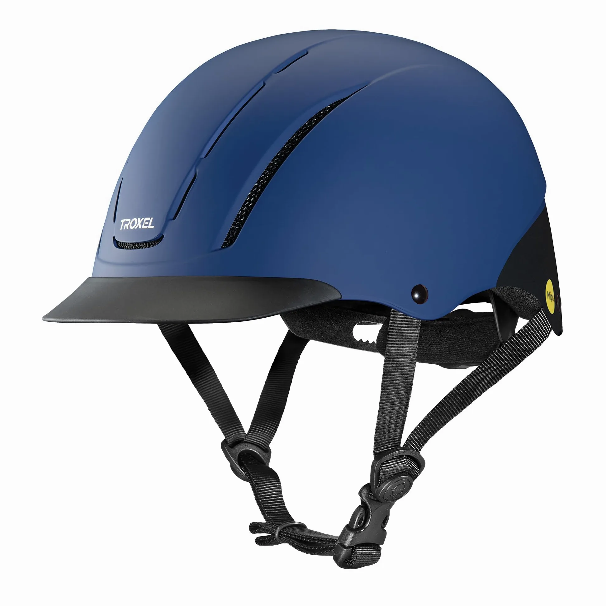 Troxel Uni – Casco de equitación Spirit con tecnología MIPS, Color Azul Marino Duratec, Talla pequeña