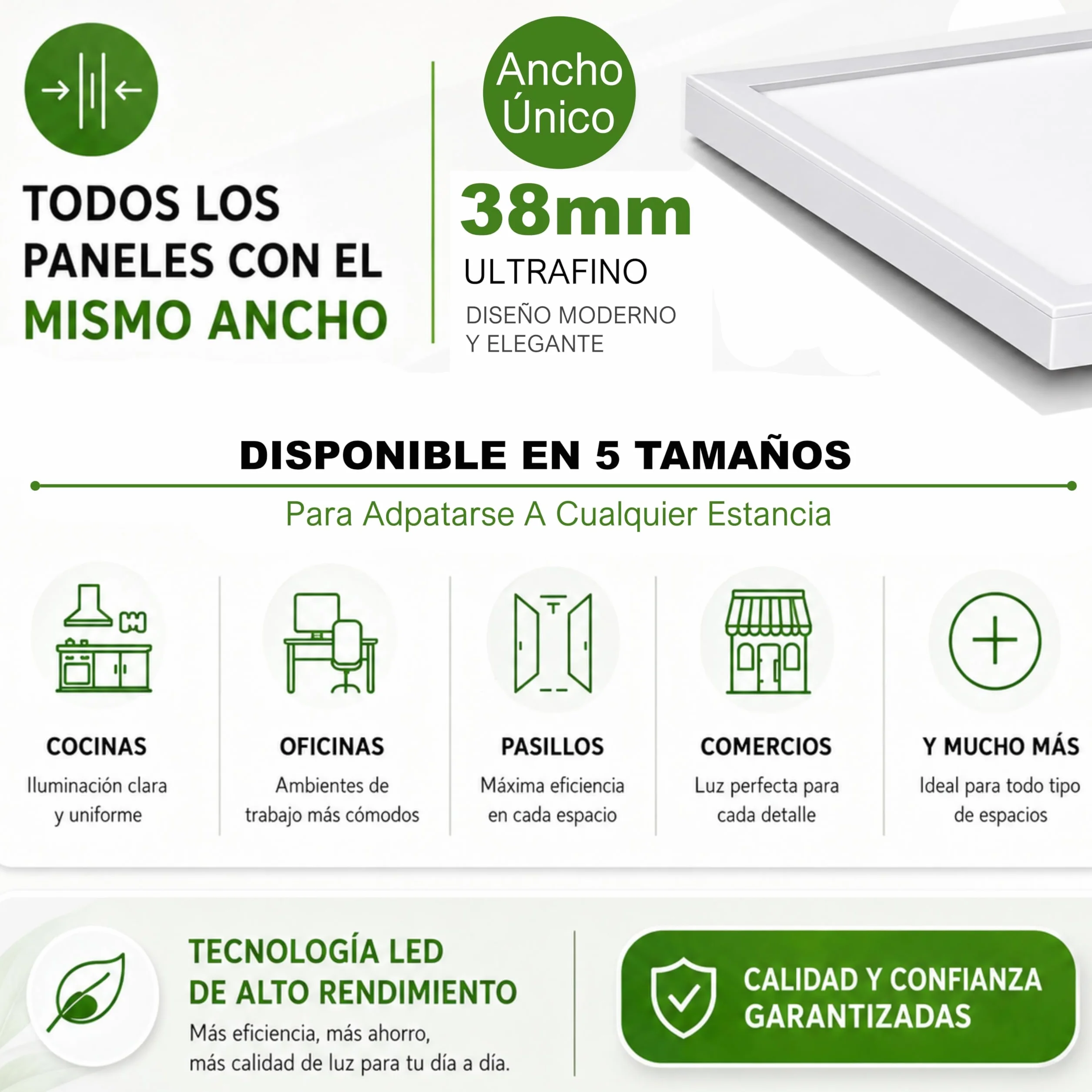 CLAR Plafon LED Techo 60x60 CCT Blanco Calido Neutro Frio Pack 1