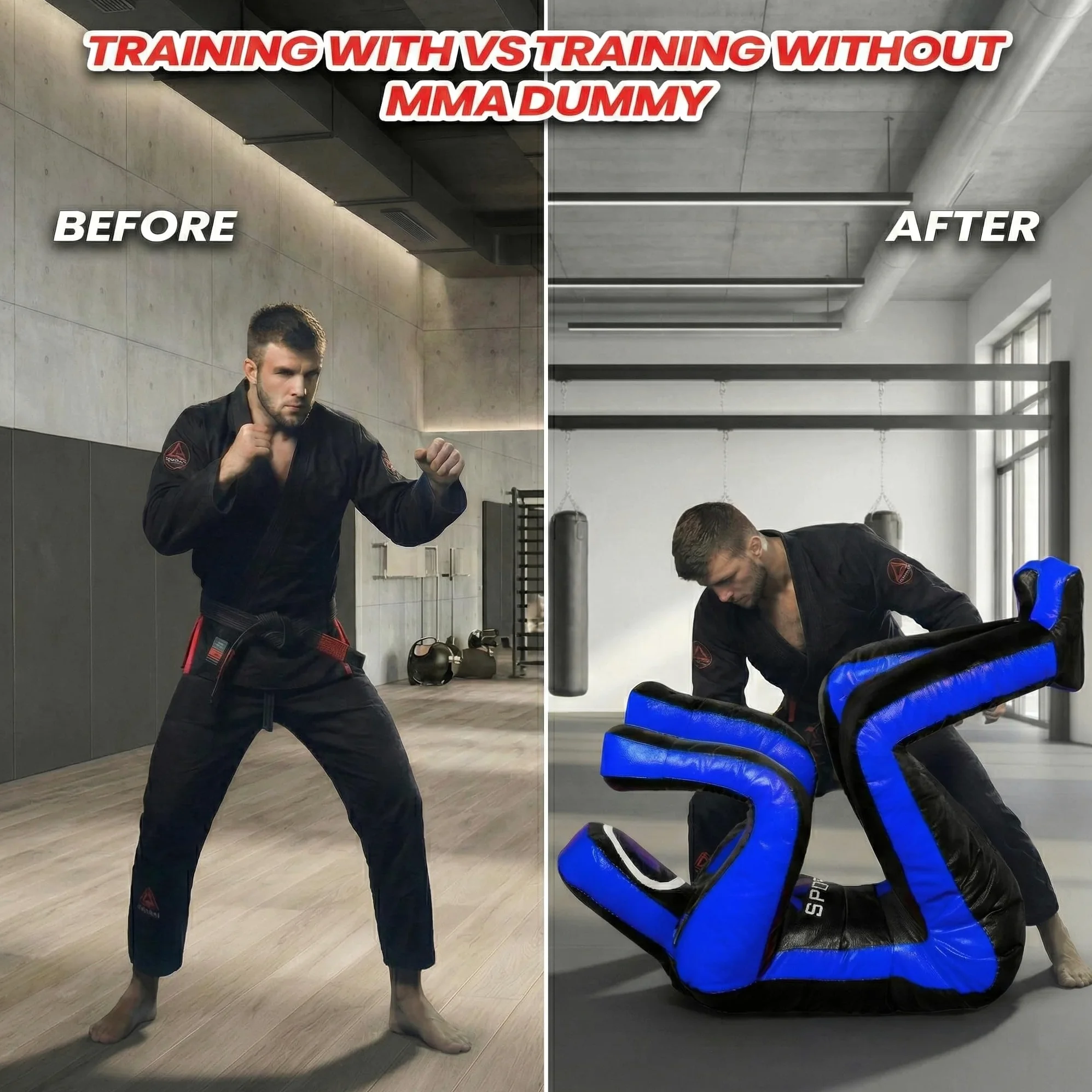 RTX MMA - Bolsa de entrenamiento de autodefensa de judo para lucha libre, 180 cm, sin relleno