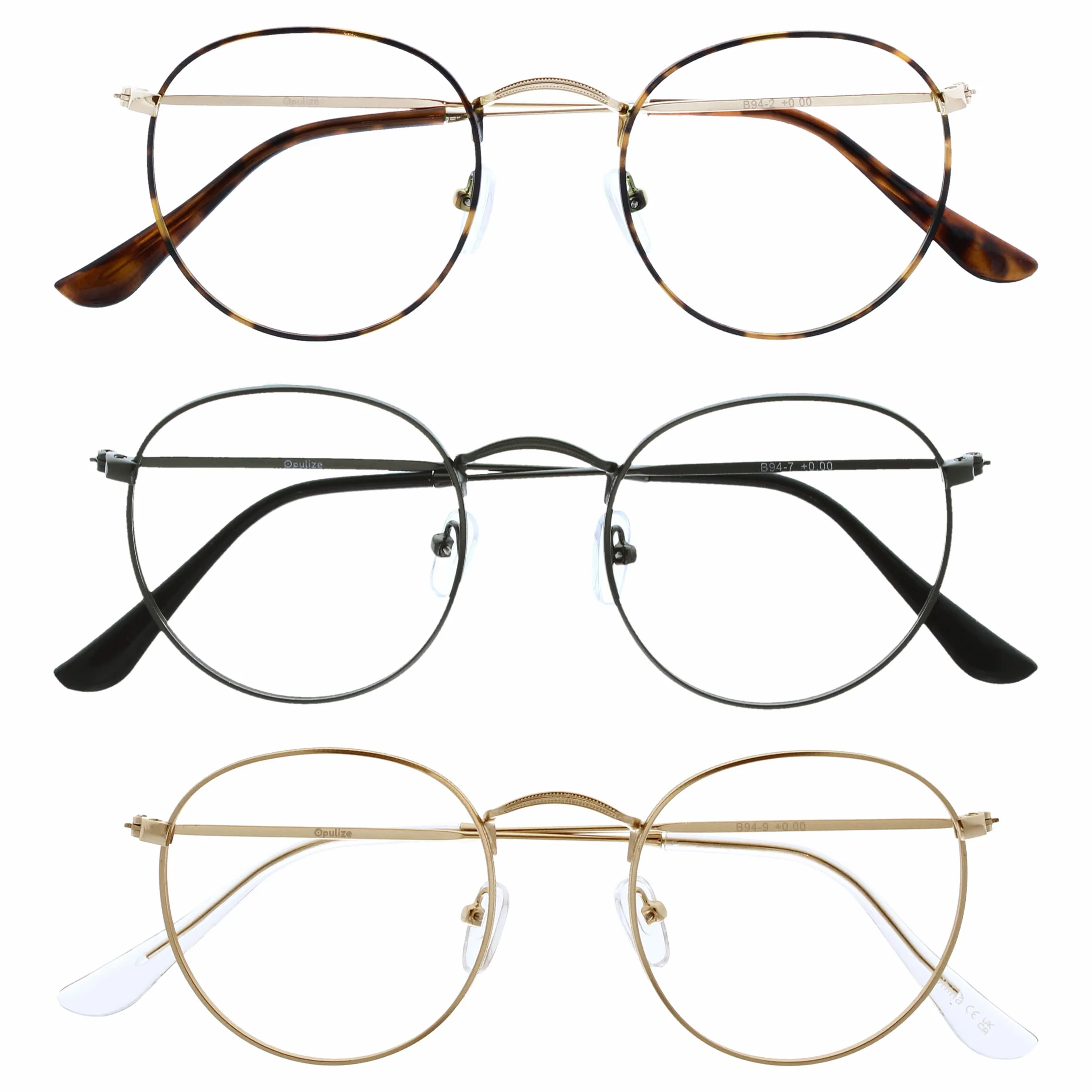 OPULIZE Sol Gafas Luz Azul Montura Retro Filtro Azul Hombre Mujer Mejoran Sueño Reducen Dolor Cabeza PC Videojuegos